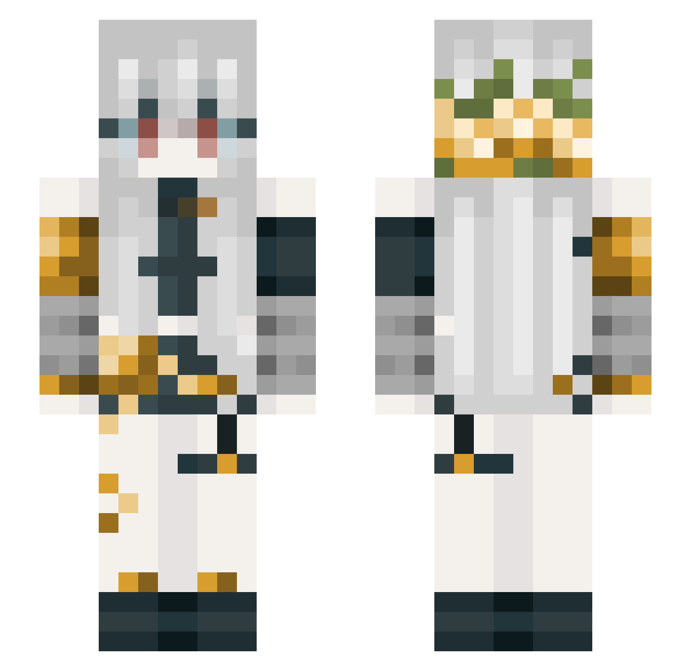 Svyforia Minecraft skin, front and back view