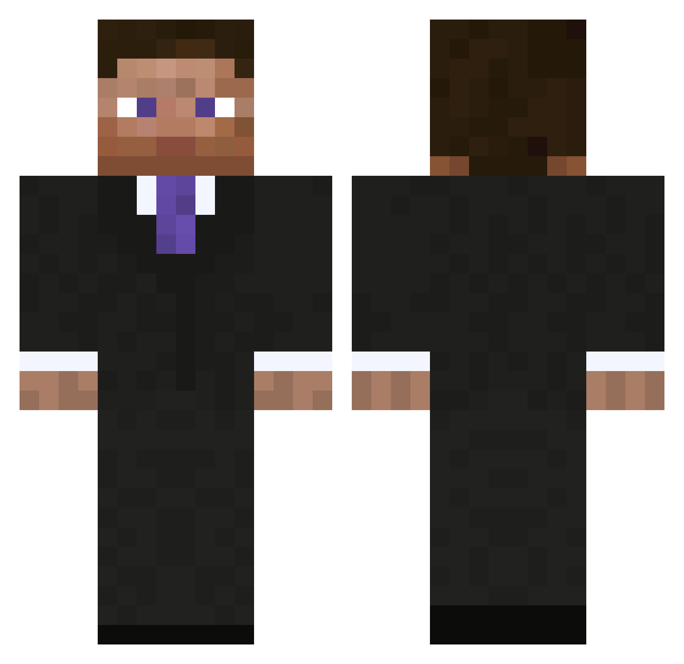Rizzalantea Minecraft skin, front and back view