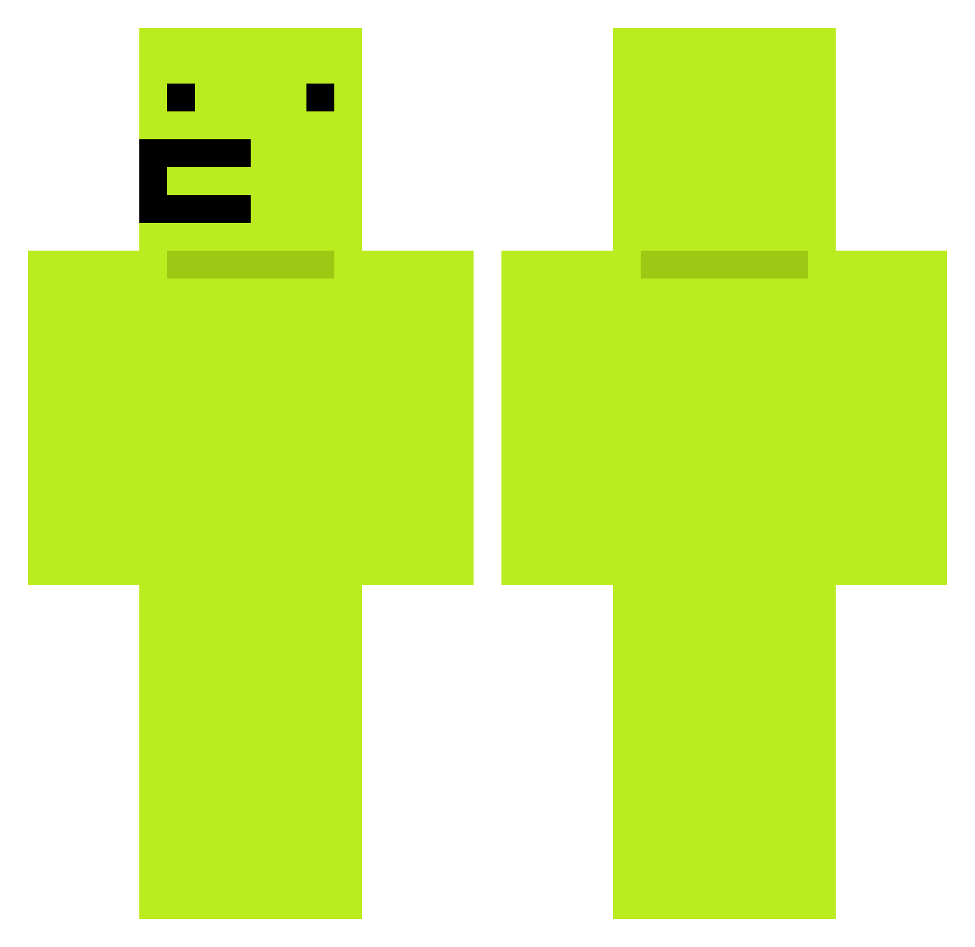 Fished08 Minecraft skin, front and back view