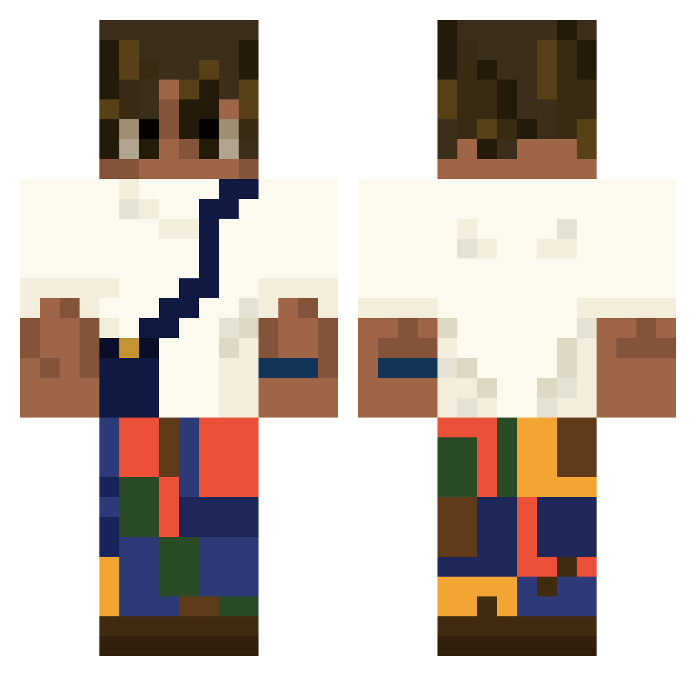 YourPalCharles Minecraft skin, front and back view