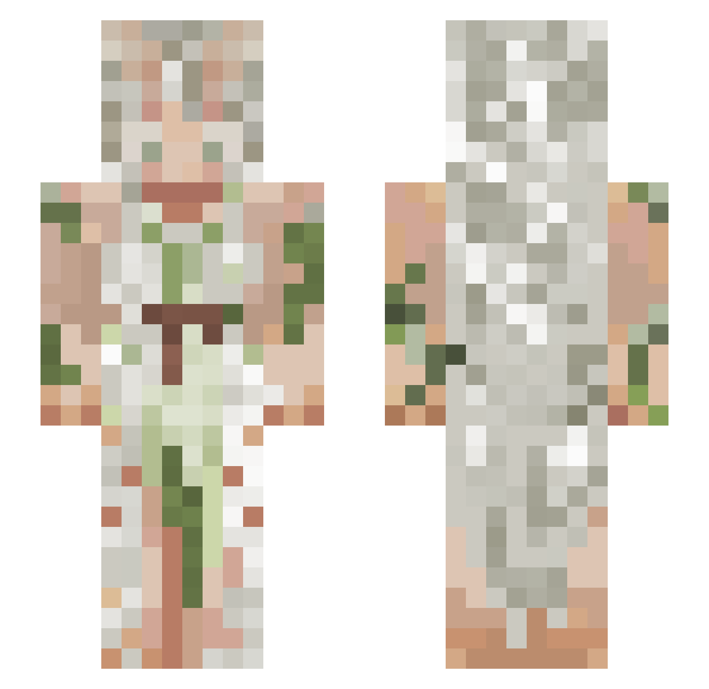 sylviier Minecraft skin, front and back view