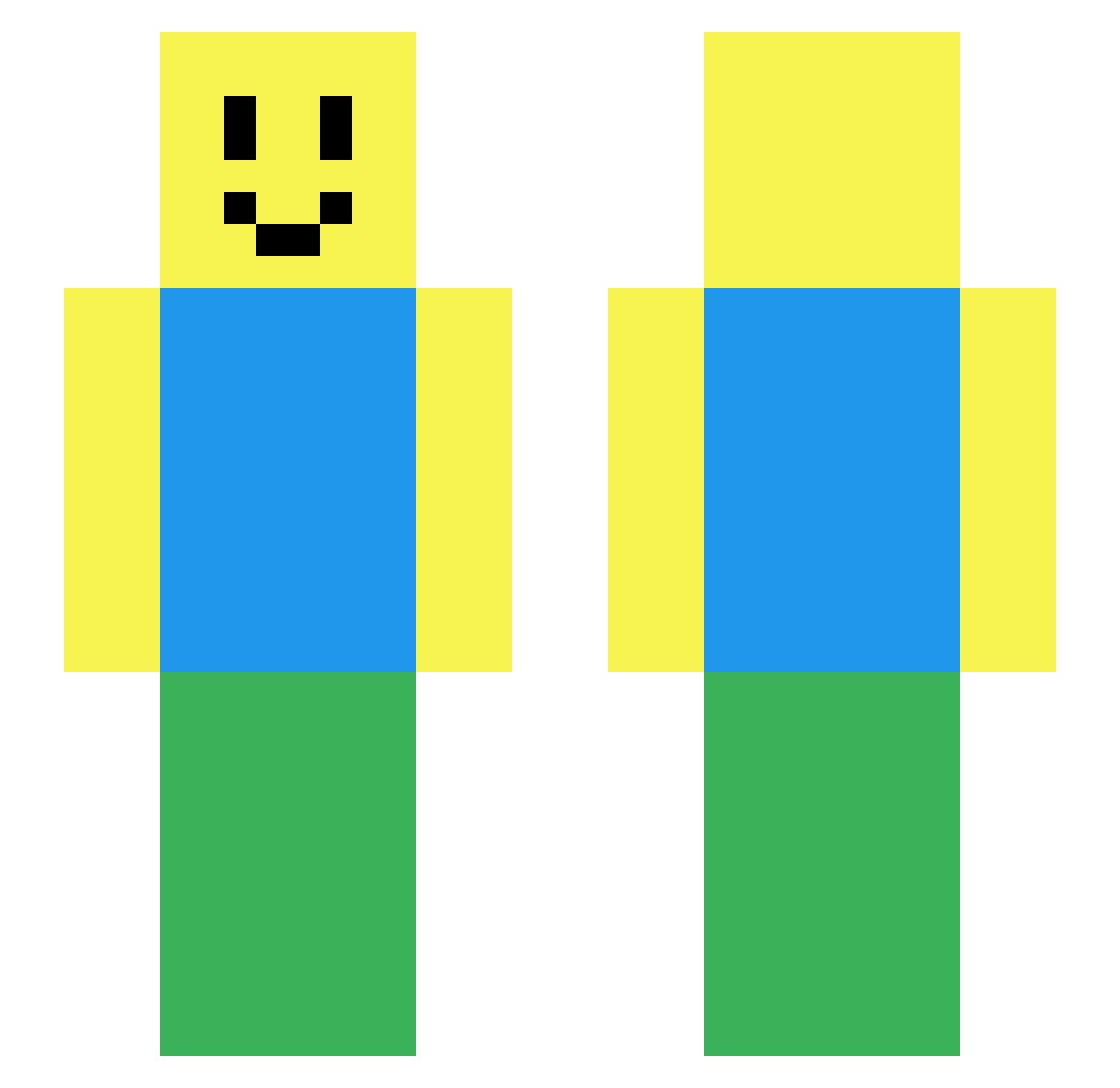 ramguy Minecraft skin, front and back view