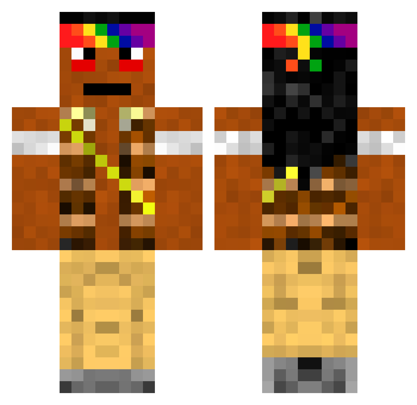 CMJ___ Minecraft skin, front and back view
