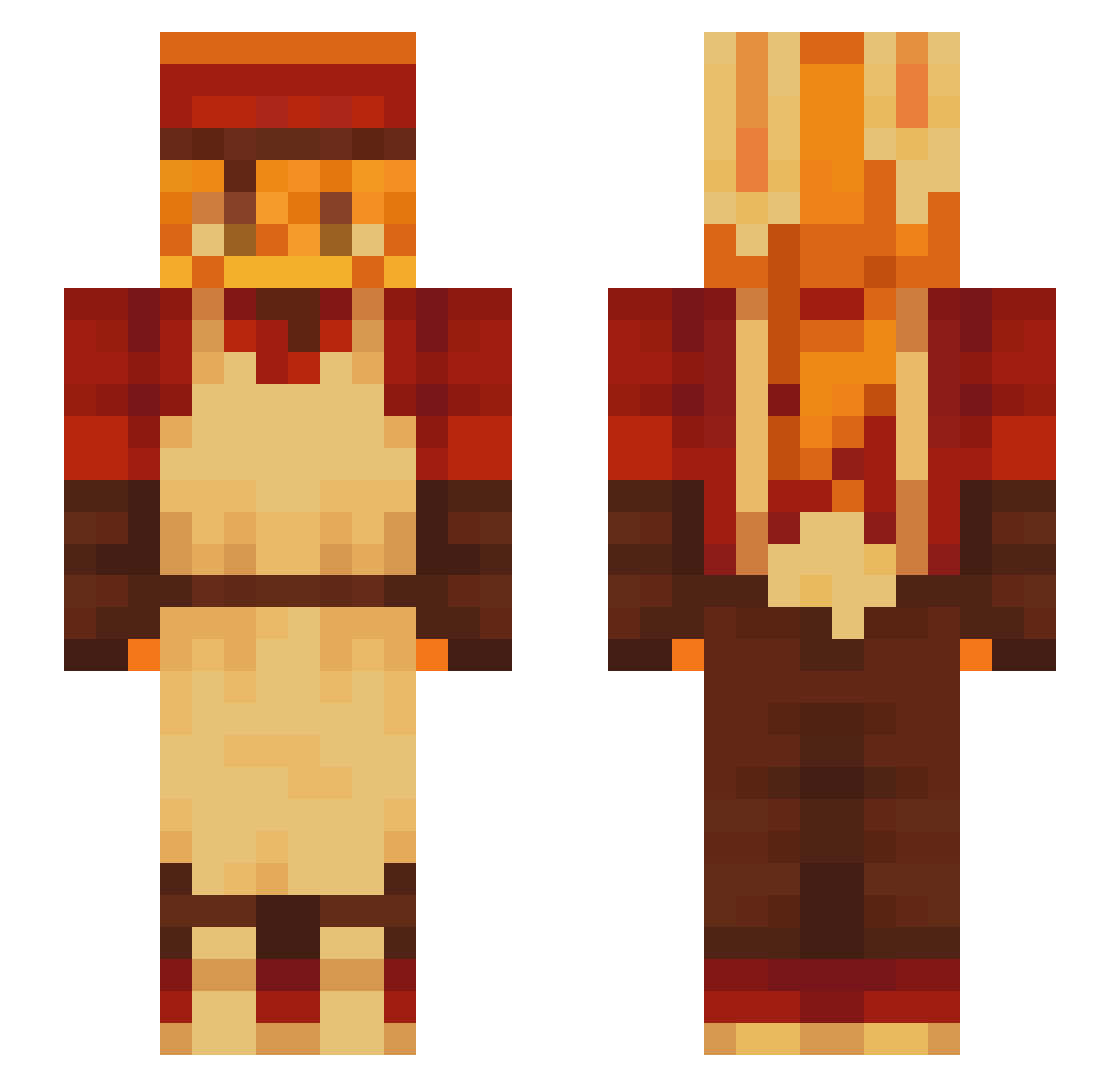 thatwhitecat Minecraft skin, front and back view