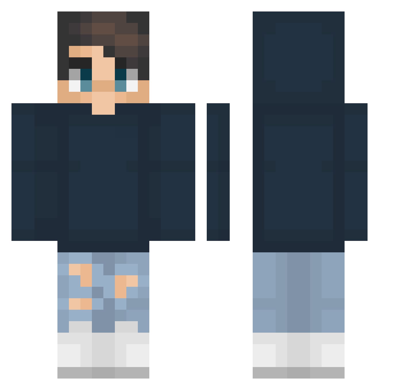 TrumpNukesKorea Minecraft skin, front and back view