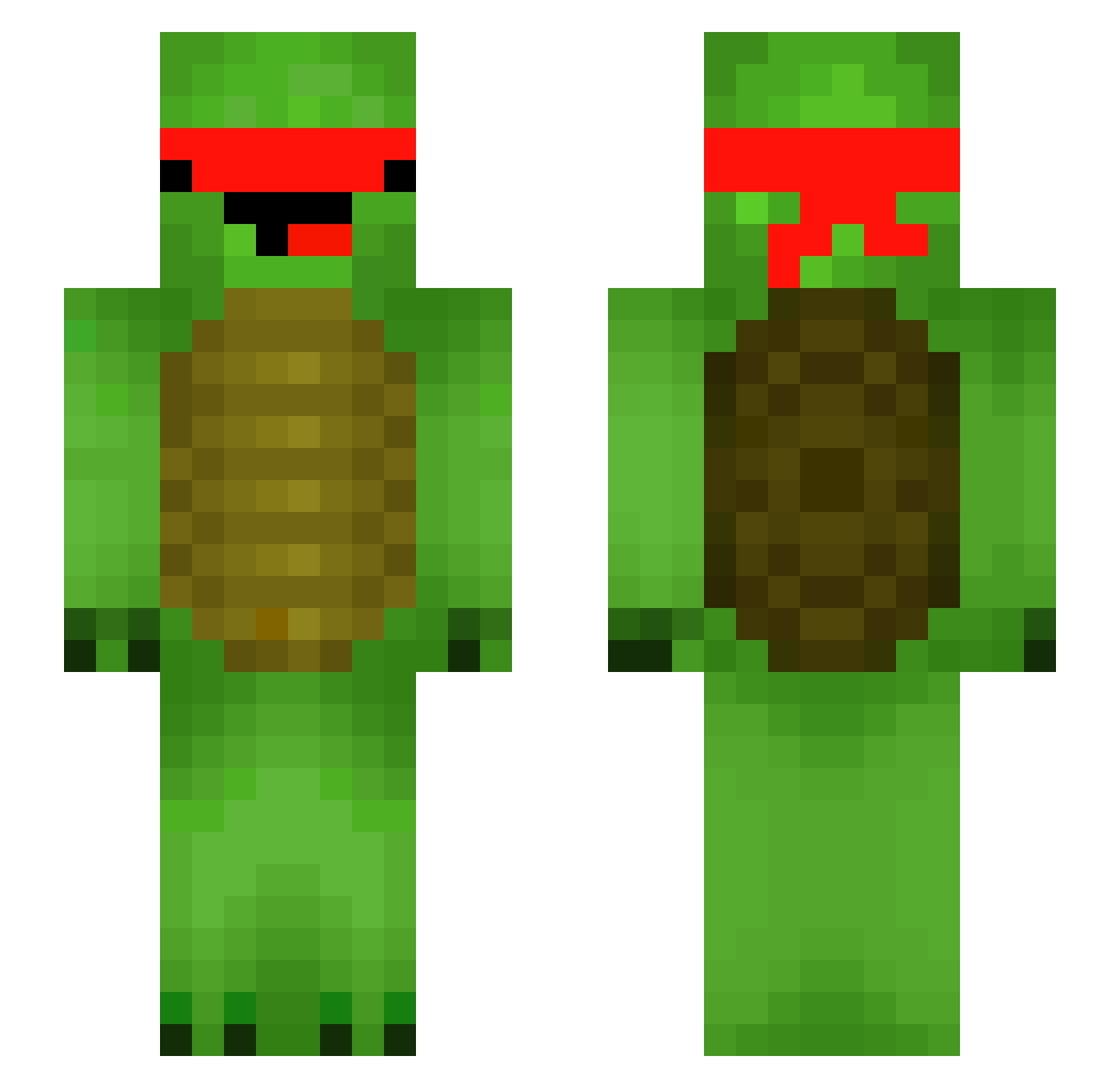 SteelDMC Minecraft skin, front and back view
