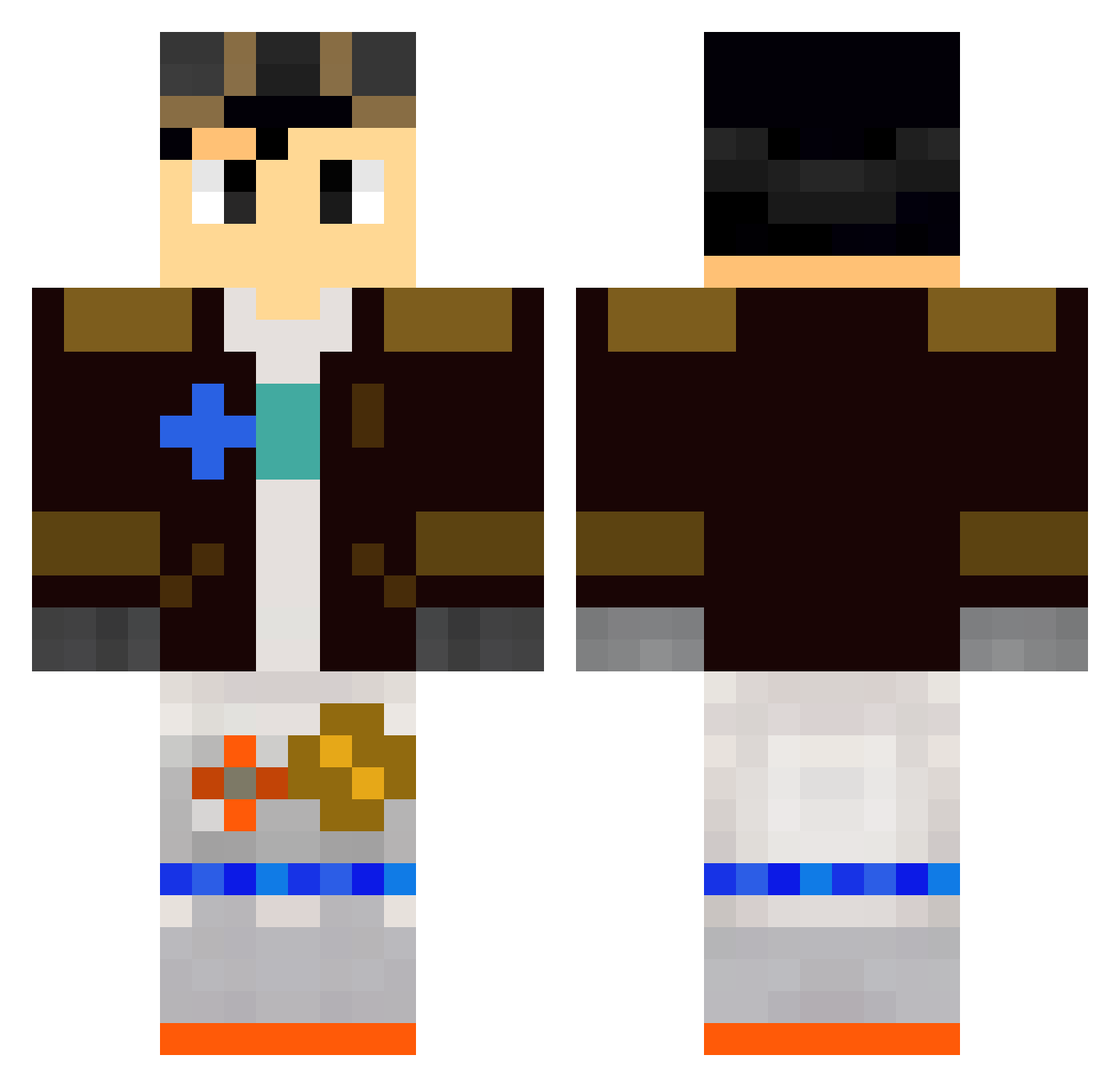 shimaki24 Minecraft skin, front and back view