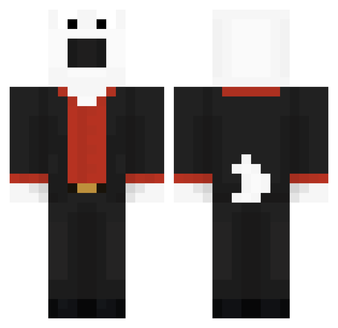 Rannann Minecraft skin, front and back view