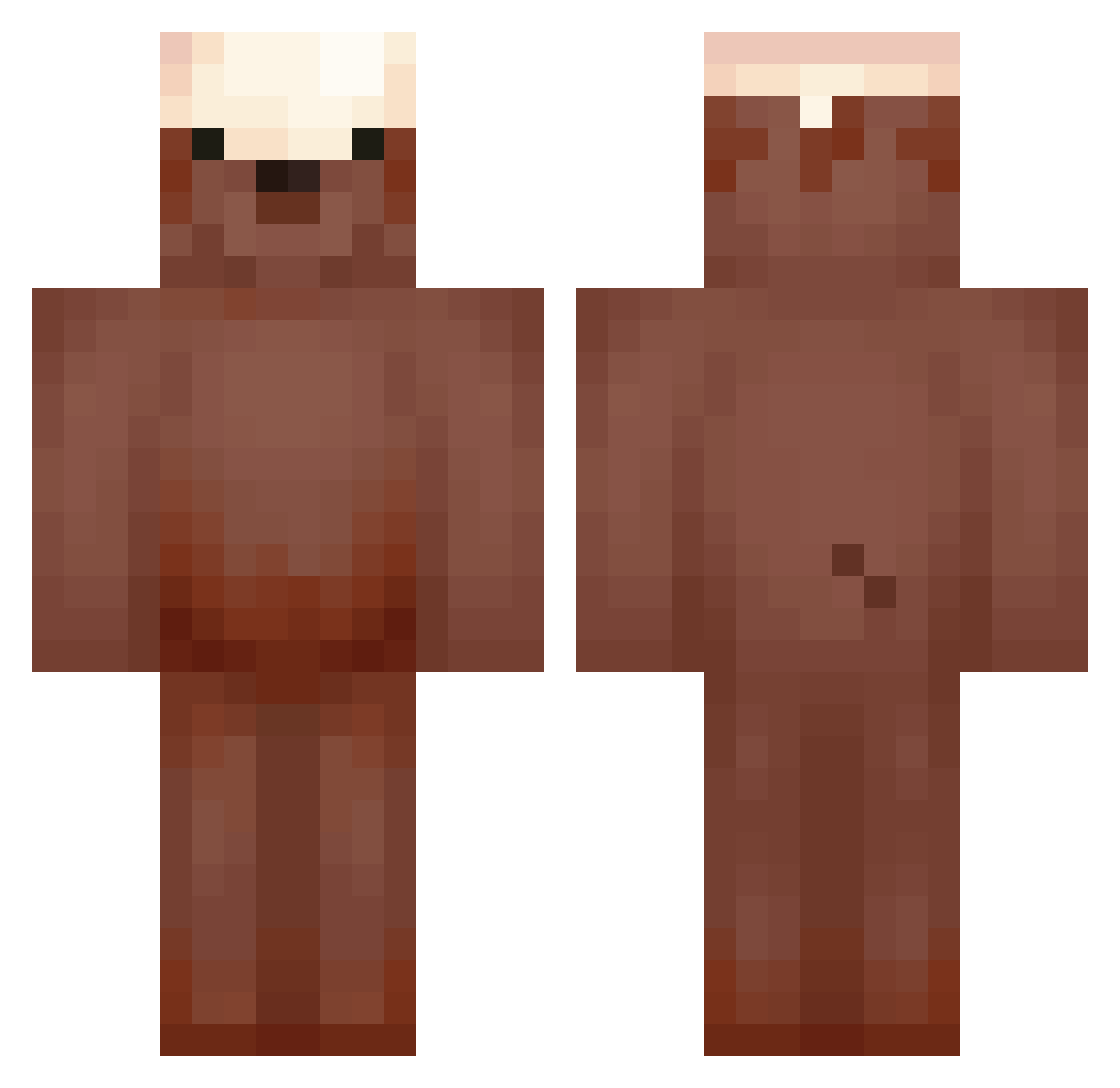 Cristobo Minecraft skin, front and back view
