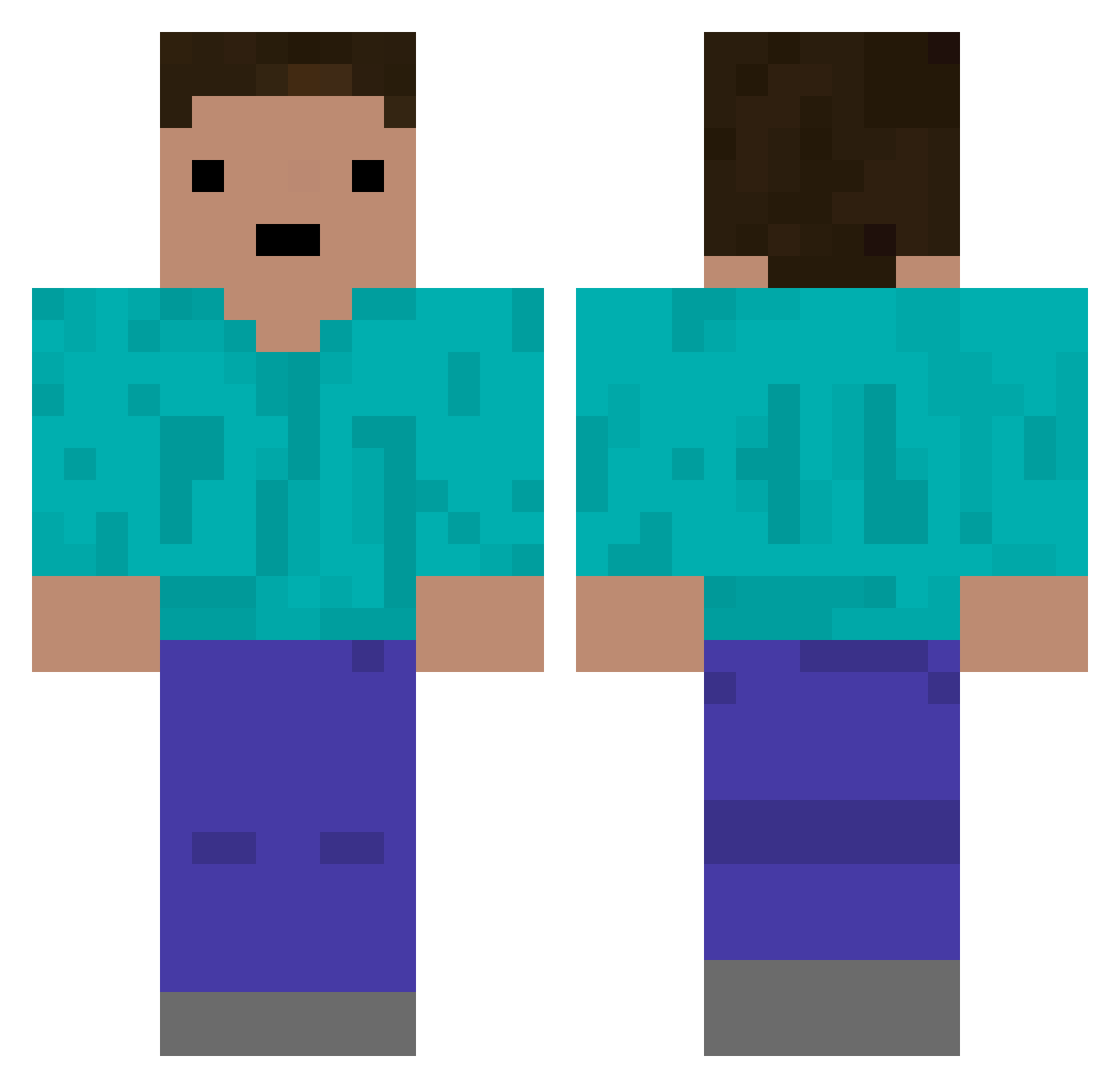 PolskaFlaga Minecraft skin, front and back view