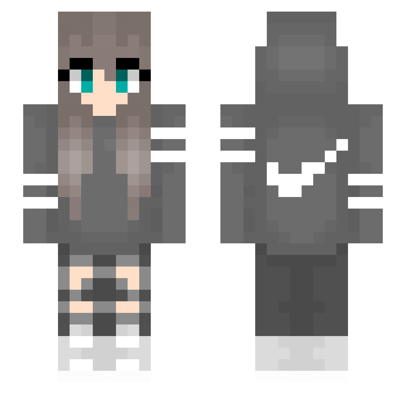 Jdesinglect Minecraft skin, front and back view
