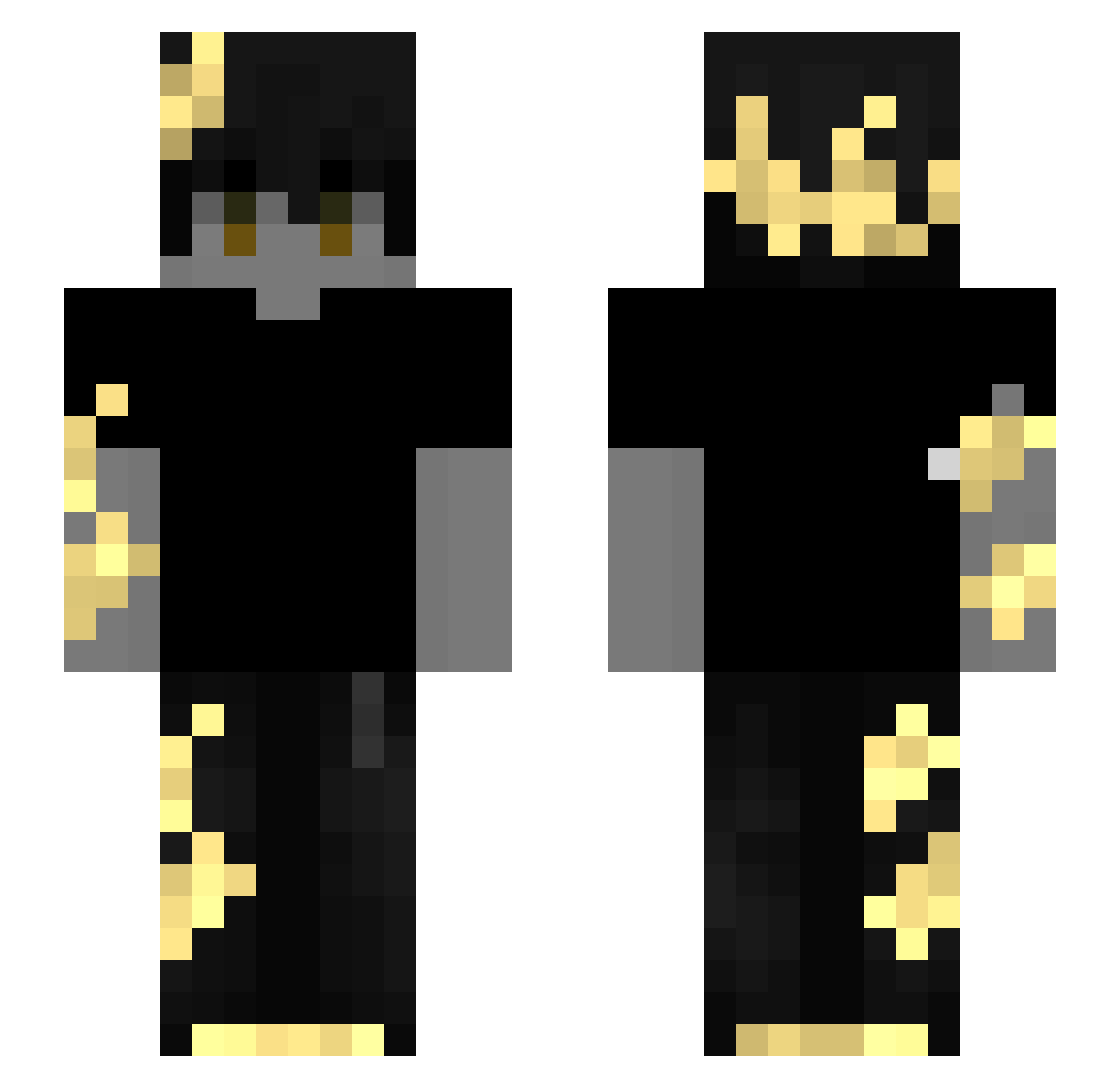 Eternal_X8 Minecraft skin, front and back view