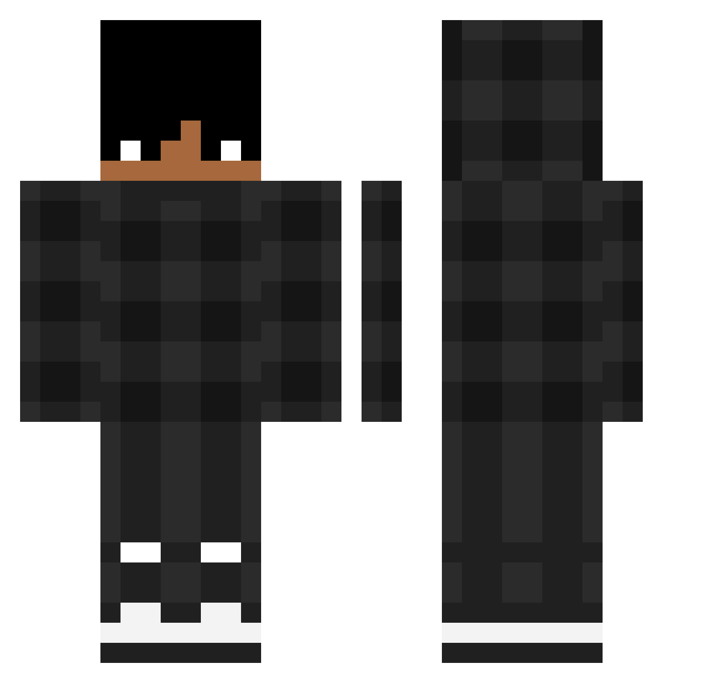 R1tesh Minecraft skin, front and back view