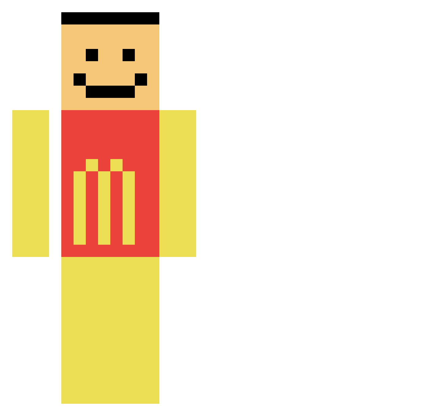 withdrawer Minecraft skin, front and back view