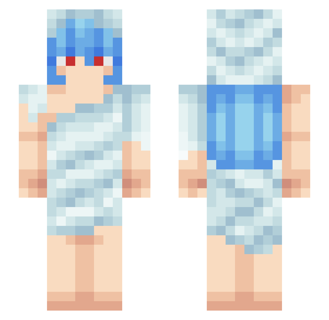 IoIer1111 Minecraft skin, front and back view