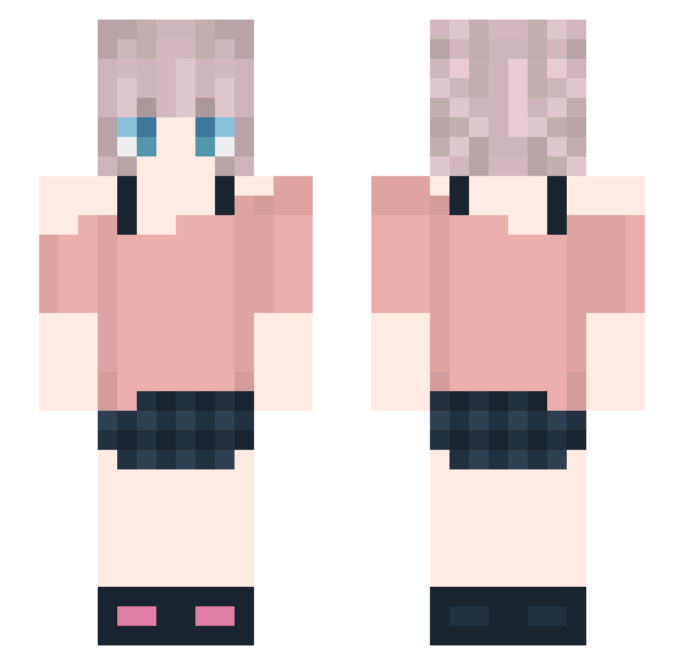 Shyron13 Minecraft skin, front and back view