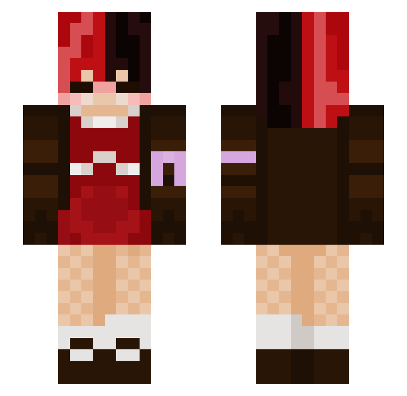 3vieee Minecraft skin, front and back view