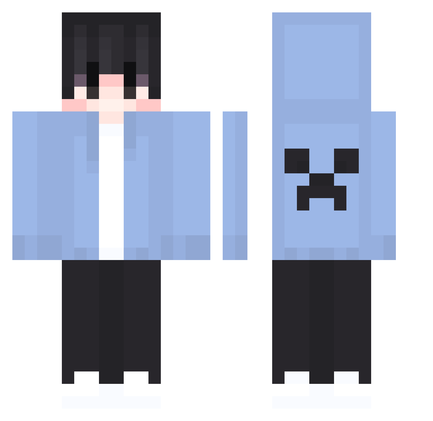 Zhu__Meng Minecraft skin, front and back view