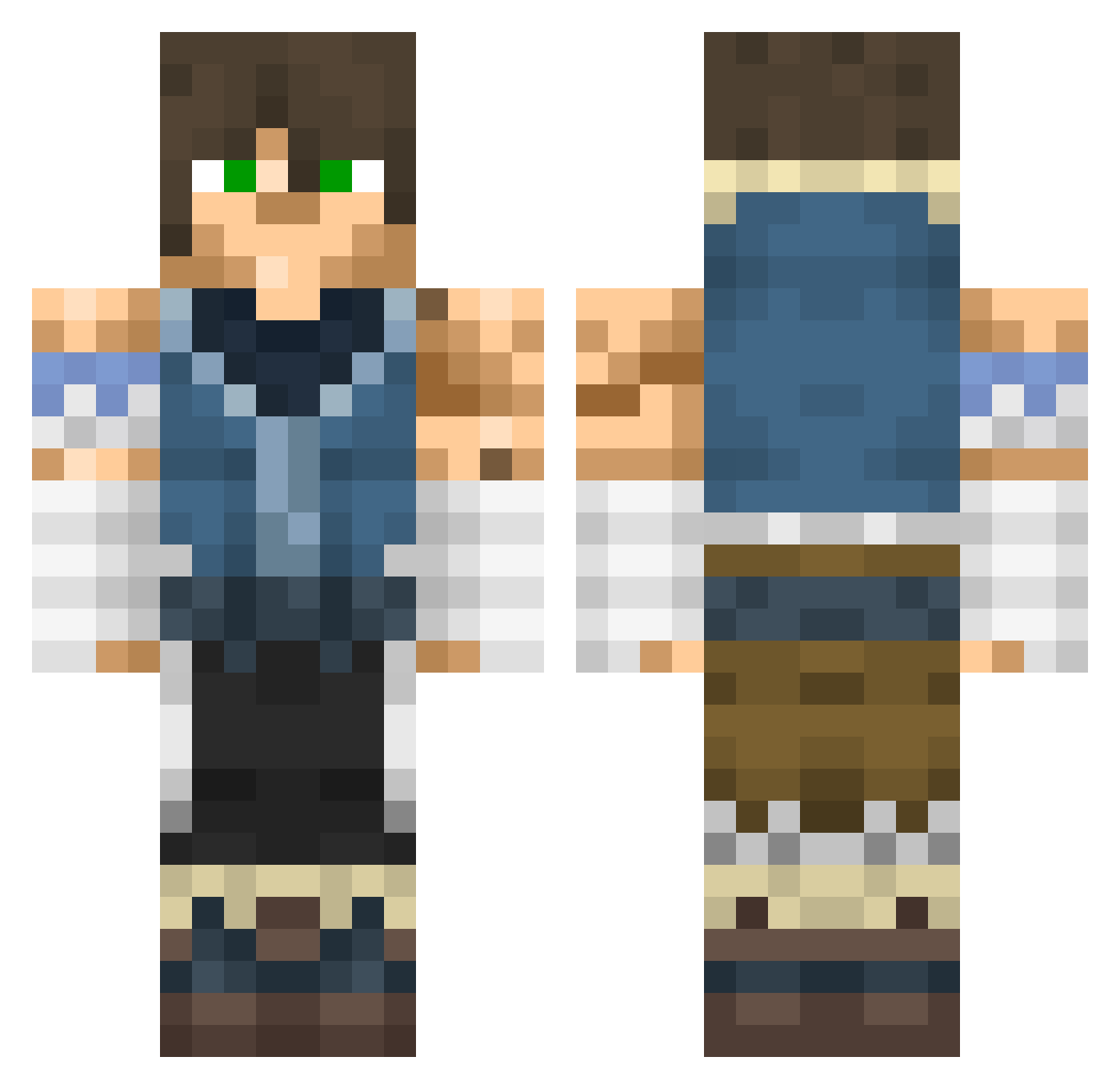 aakinc Minecraft skin, front and back view