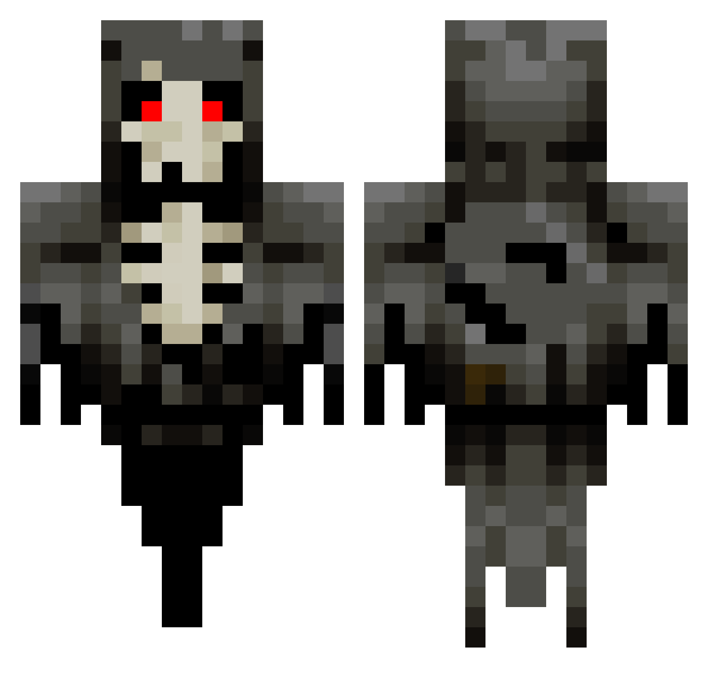 DarkNy26 Minecraft skin, front and back view