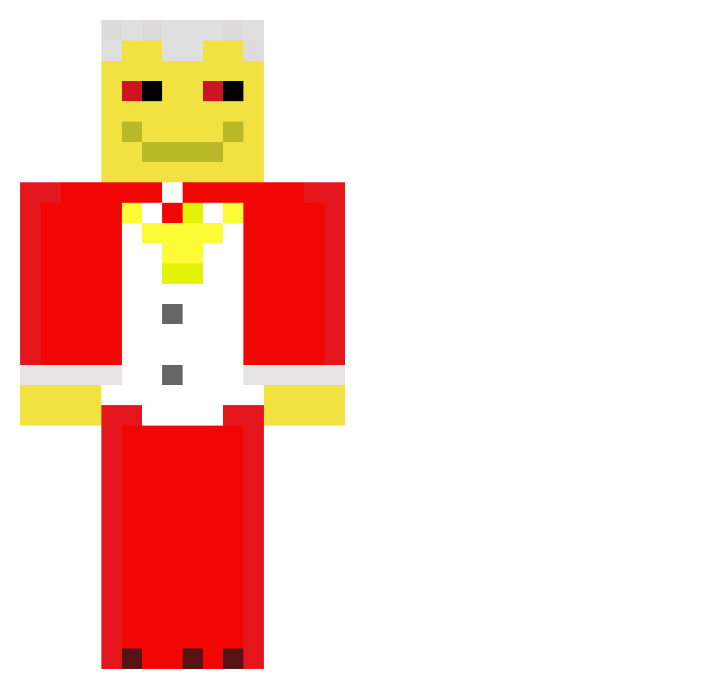 staratermin Minecraft skin, front and back view