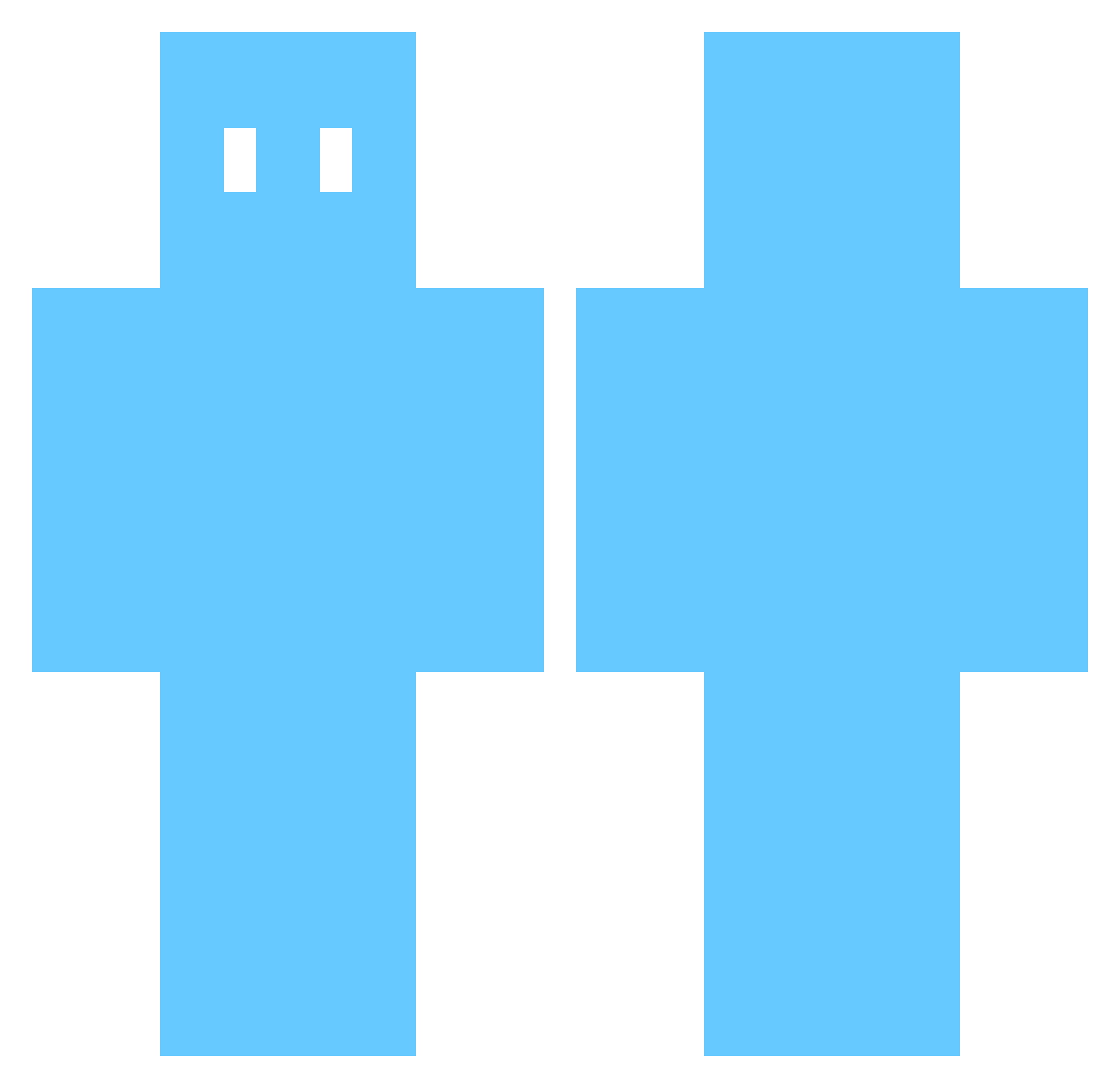 sinomane Minecraft skin, front and back view