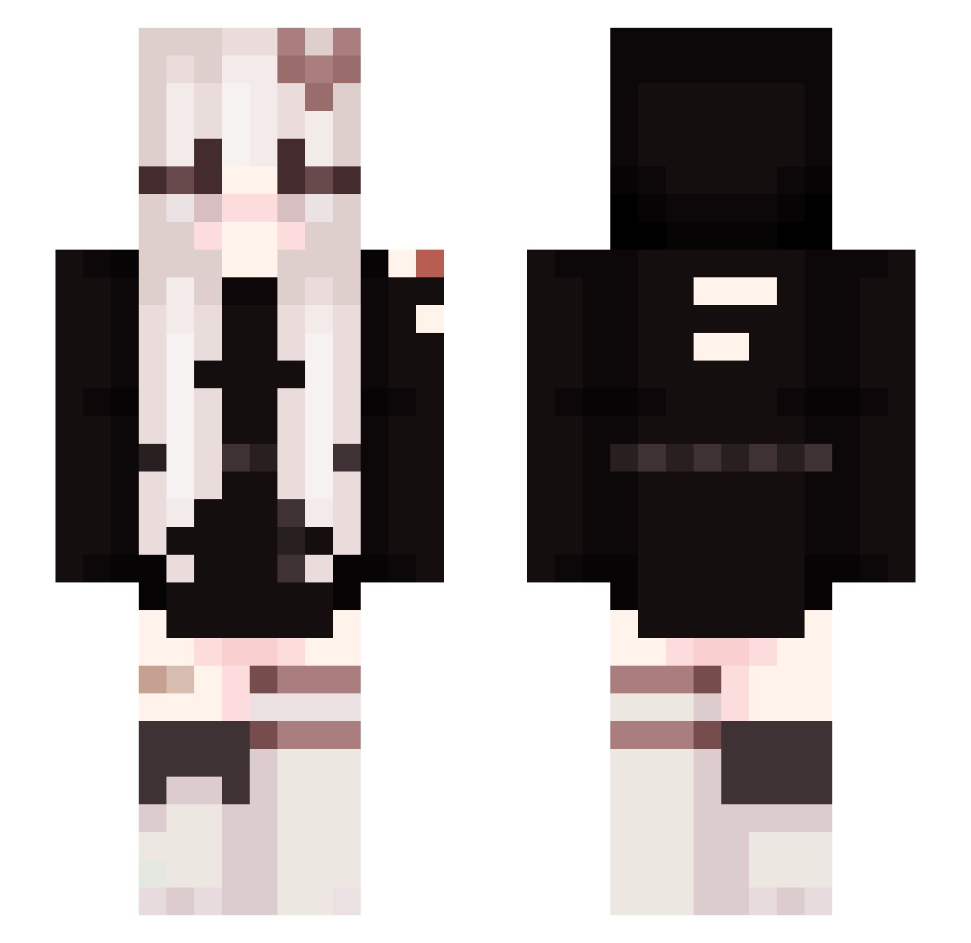 Ro0ney Minecraft skin, front and back view