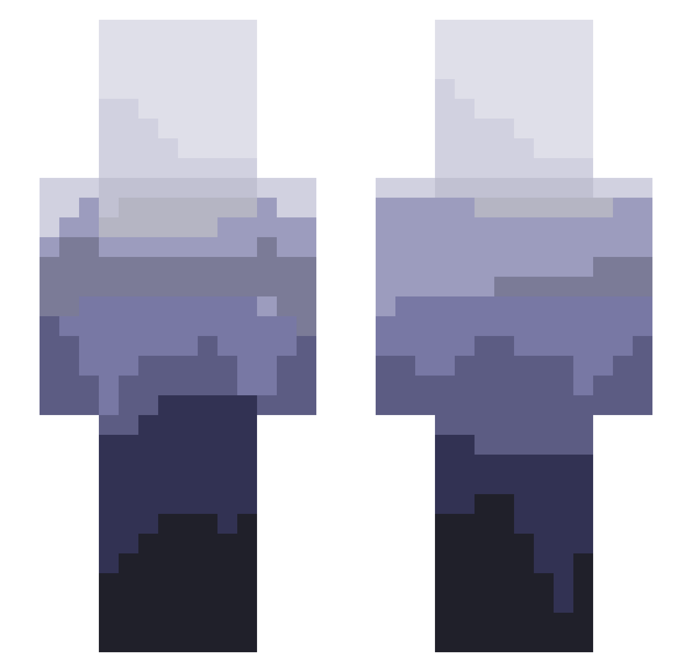 Airox89 Minecraft skin, front and back view