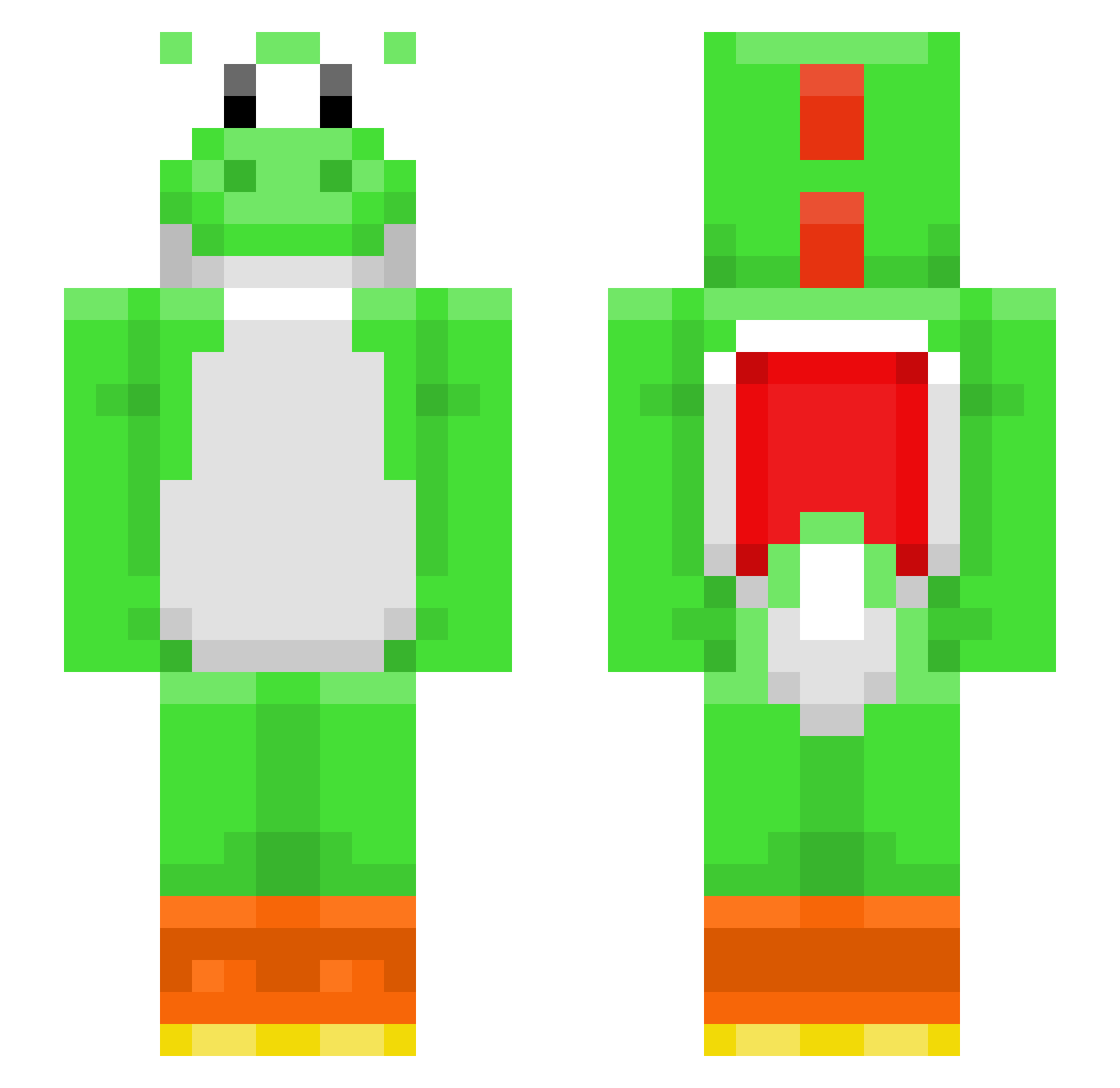 XxabierxX Minecraft skin, front and back view