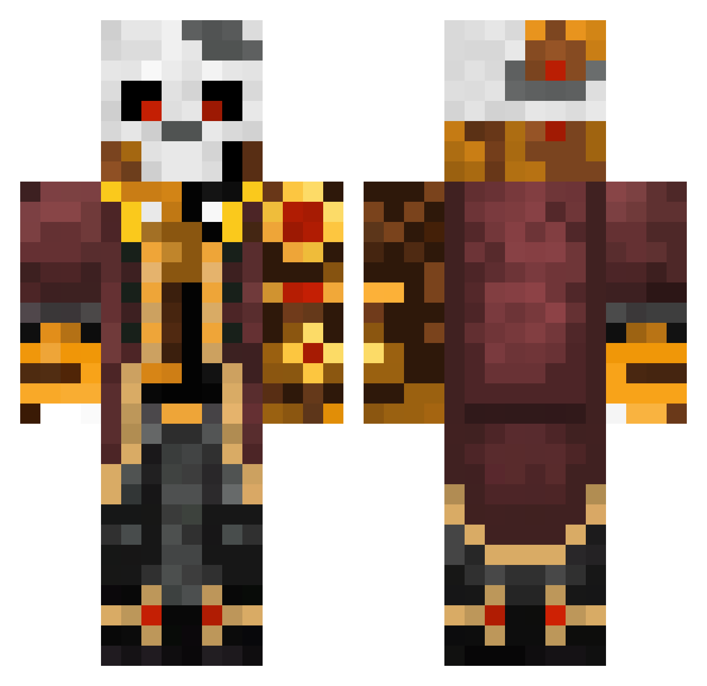 Watching000 Minecraft skin, front and back view