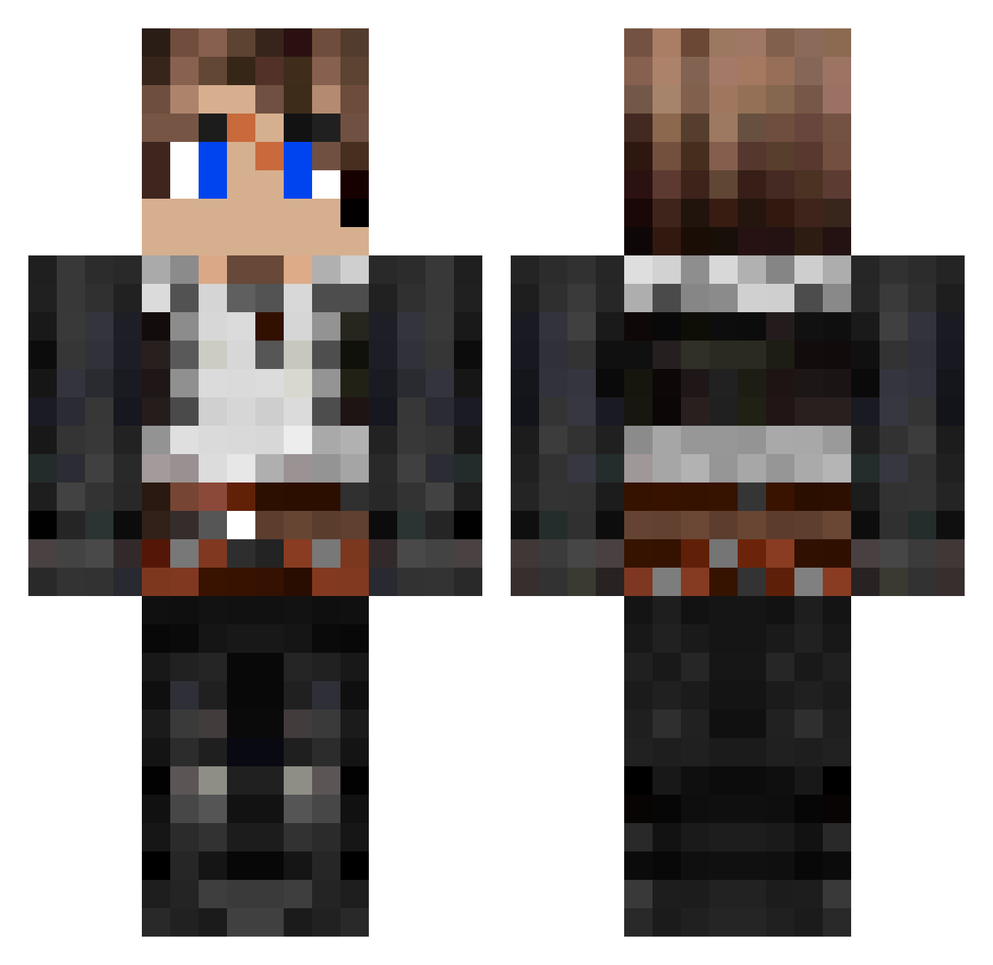 Requiescence Minecraft skin, front and back view