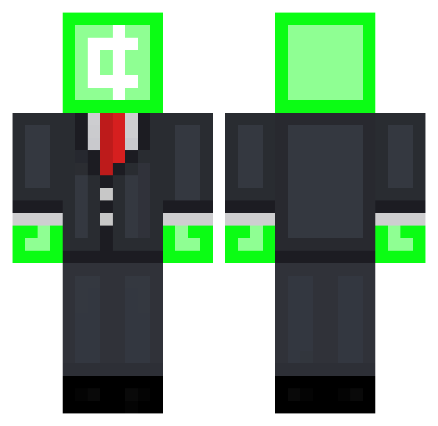 low_land Minecraft skin, front and back view