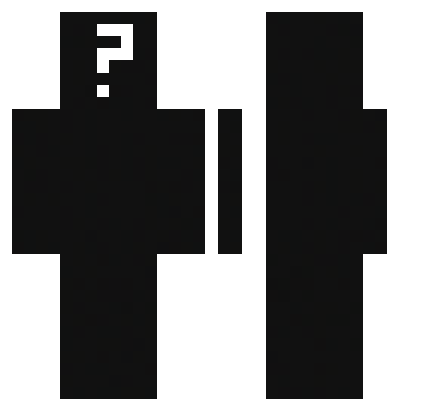 unkwown_cube Minecraft skin, front and back view