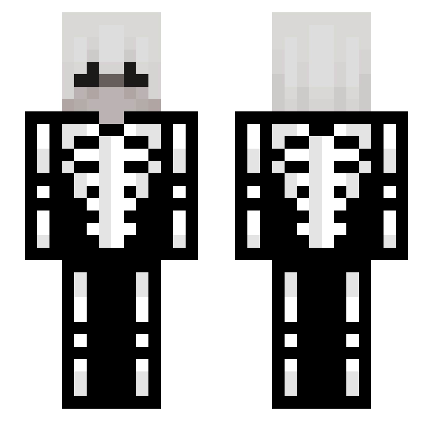 CallMeCracked Minecraft skin, front and back view
