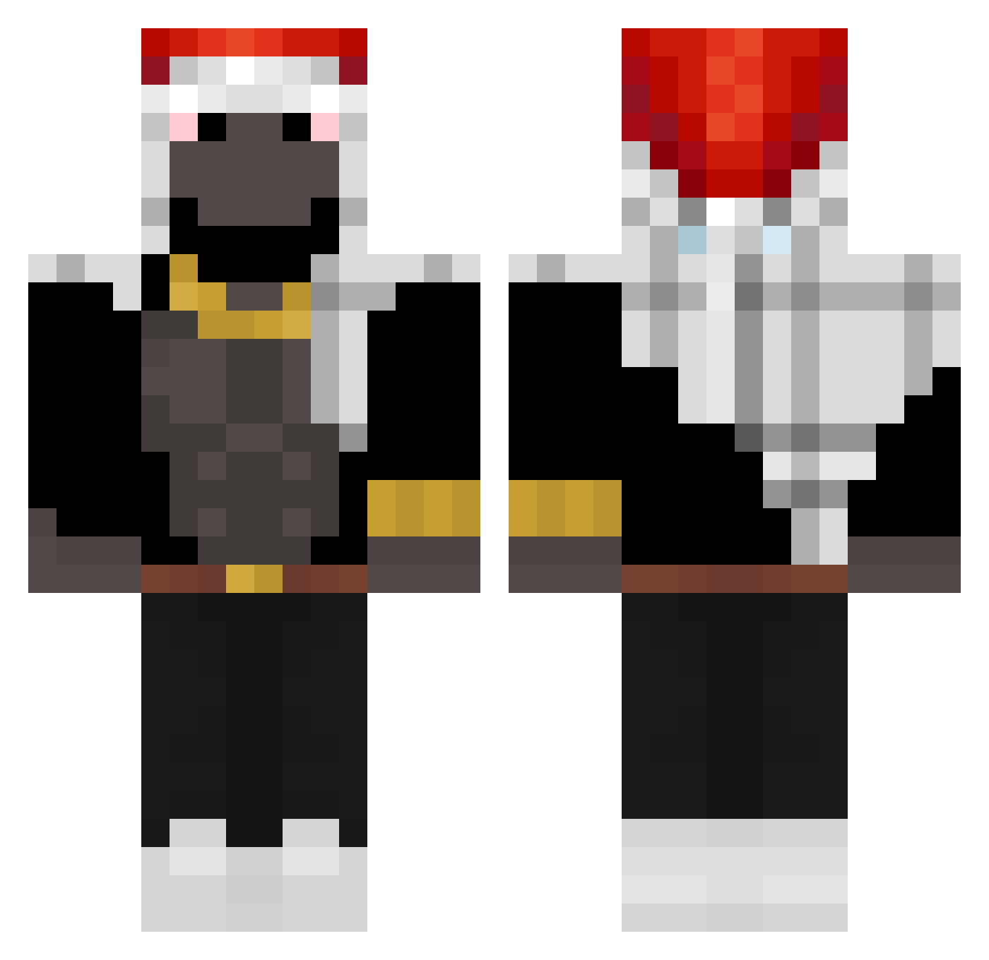BiberkoenigWayZz Minecraft skin, front and back view