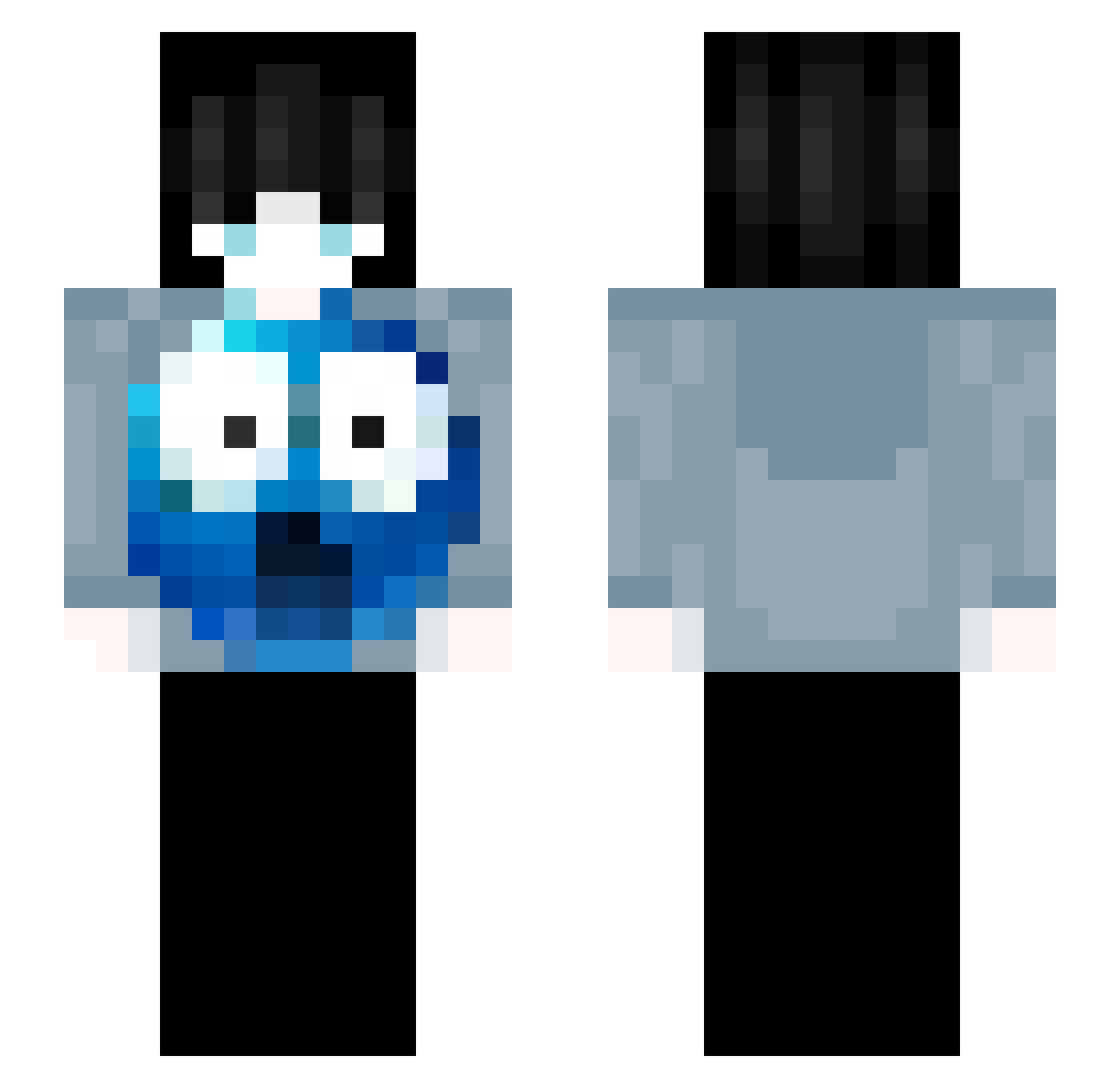 Ba6yLukax Minecraft skin, front and back view