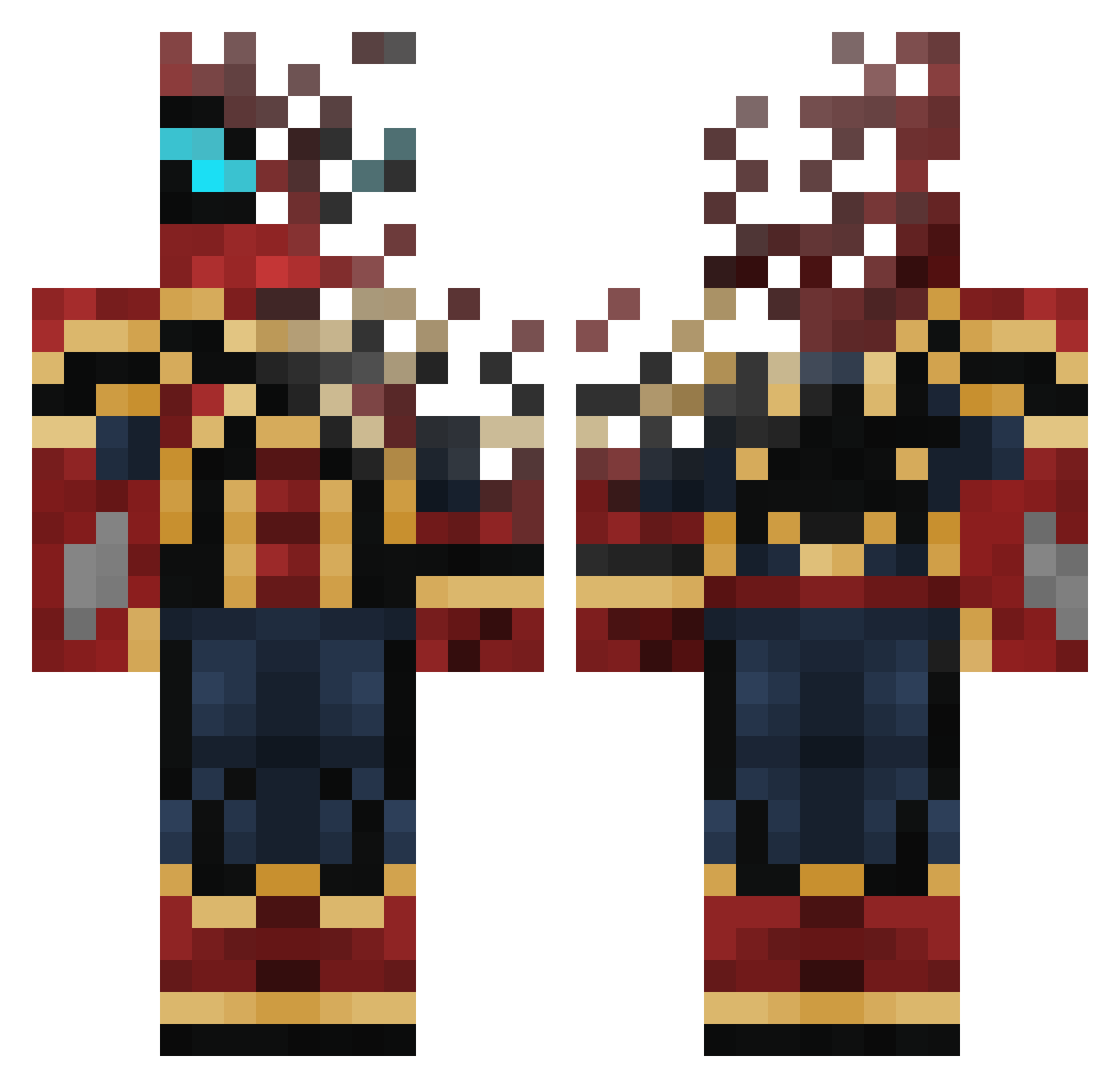 LOL_BOY Minecraft skin, front and back view