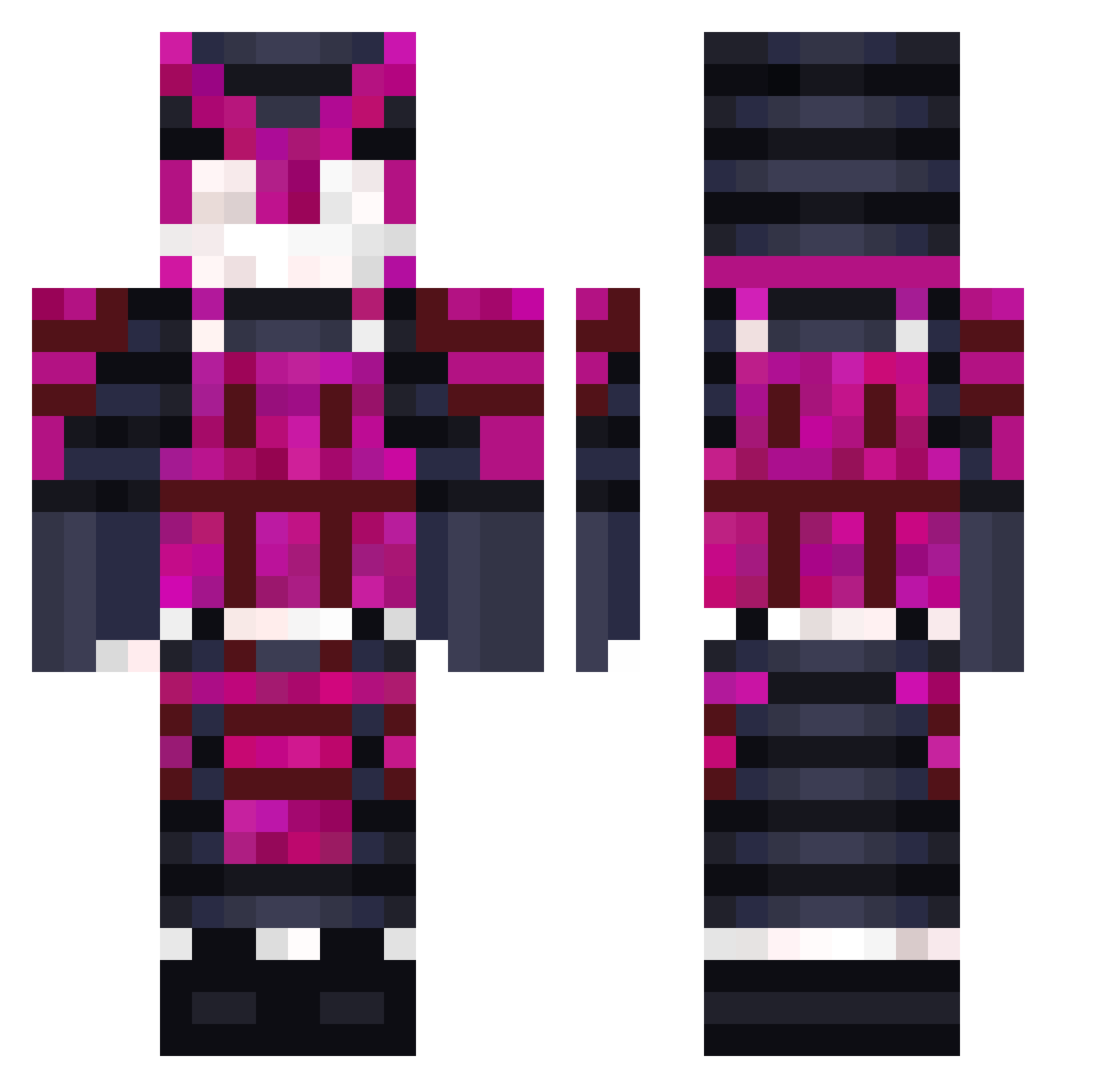 kopch02 Minecraft skin, front and back view