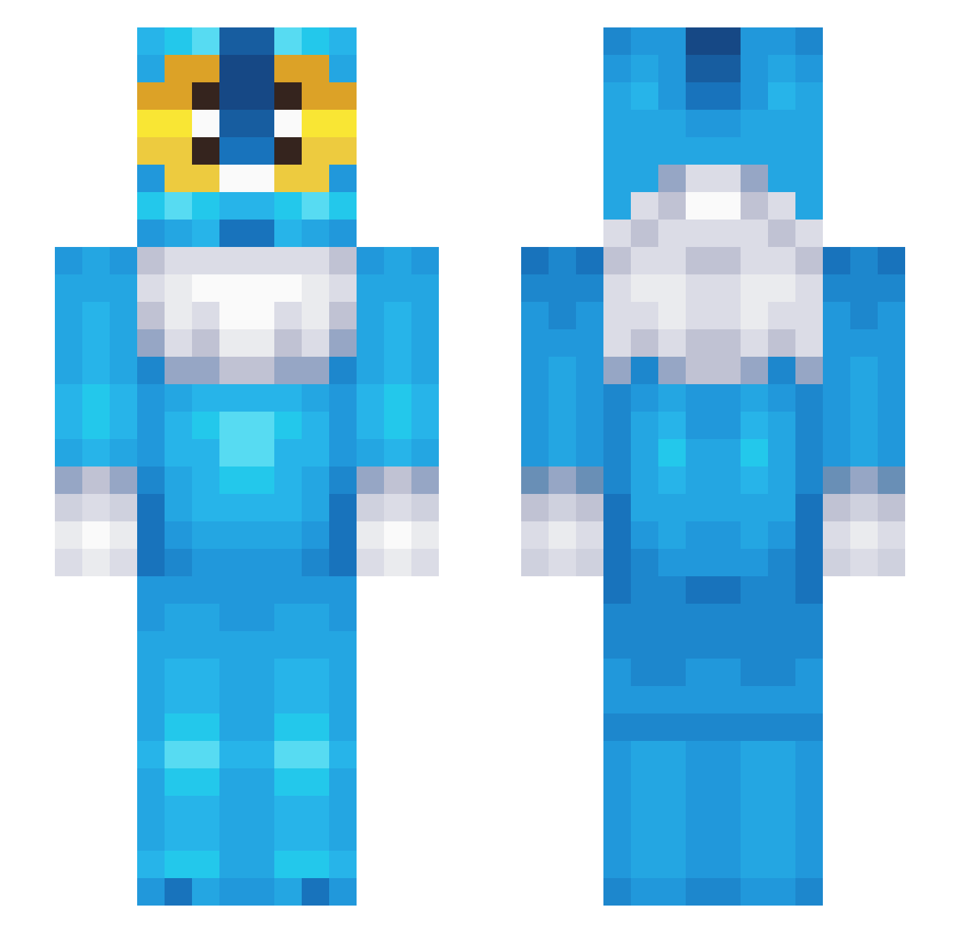 intheshed34 Minecraft skin, front and back view