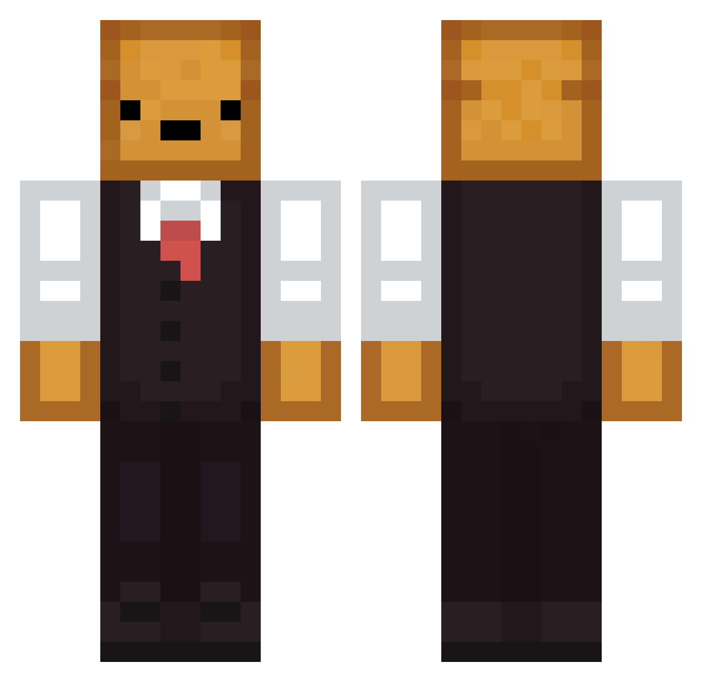 TheShadowSpi1it Minecraft skin, front and back view
