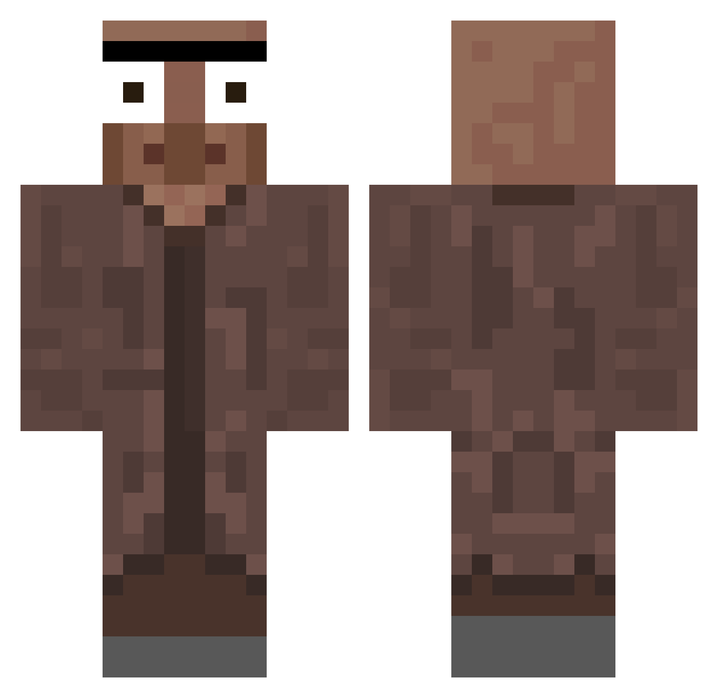 KatzenKatzen Minecraft skin, front and back view