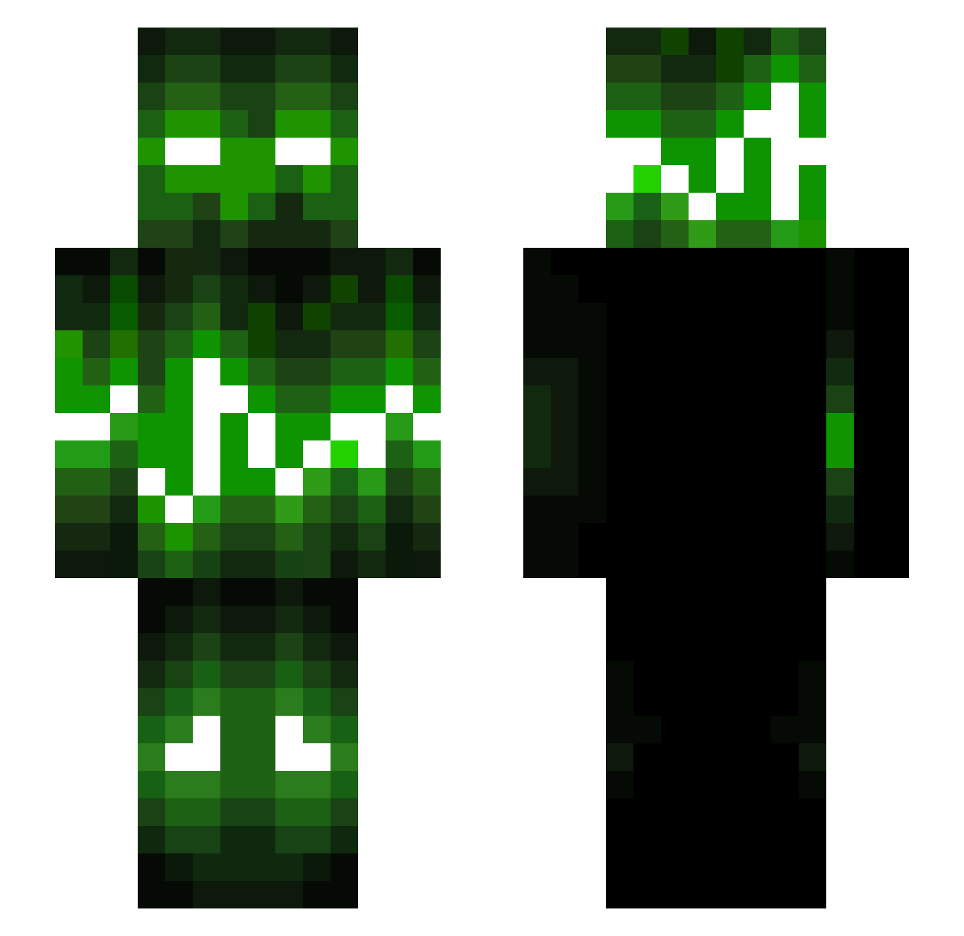 windygoast Minecraft skin, front and back view