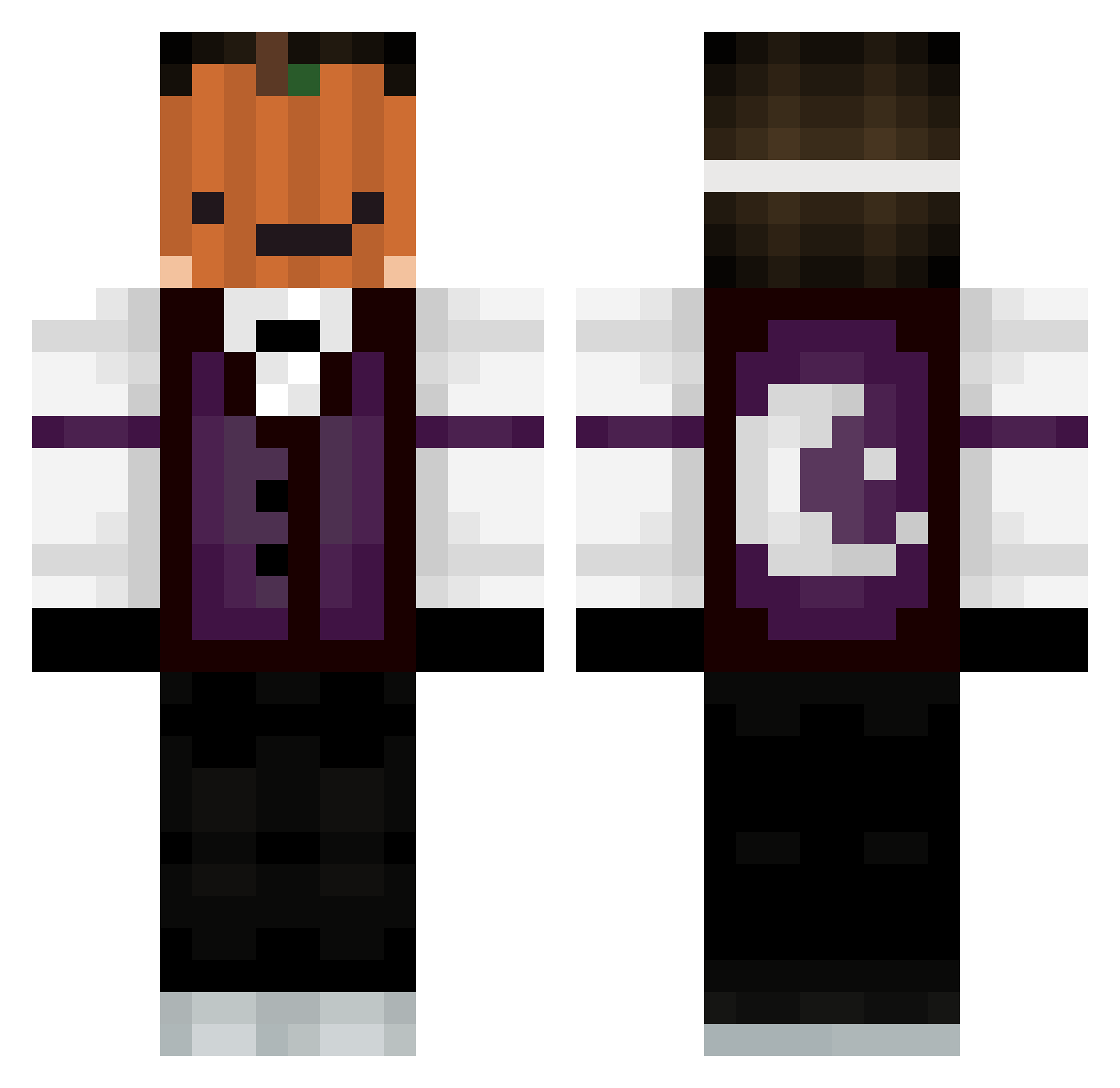 ToggleQ Minecraft skin, front and back view