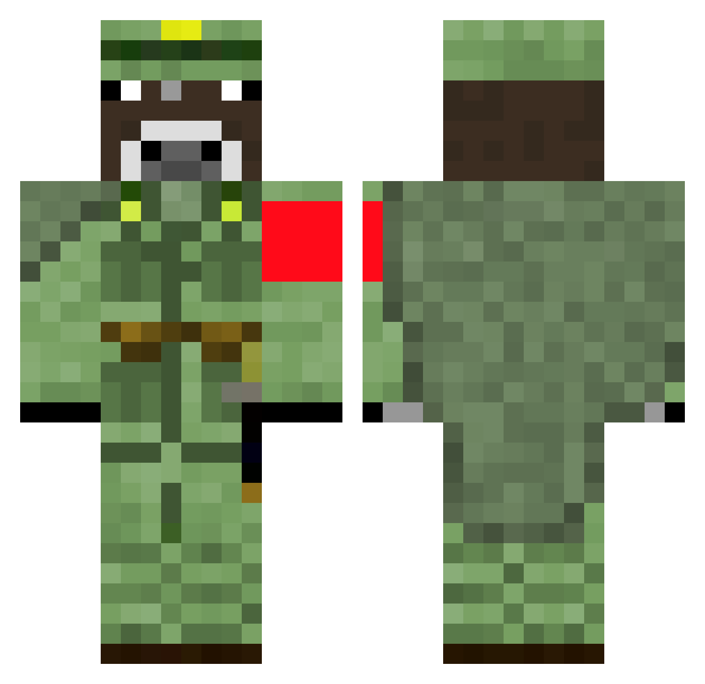 Supercow5470 Minecraft skin, front and back view