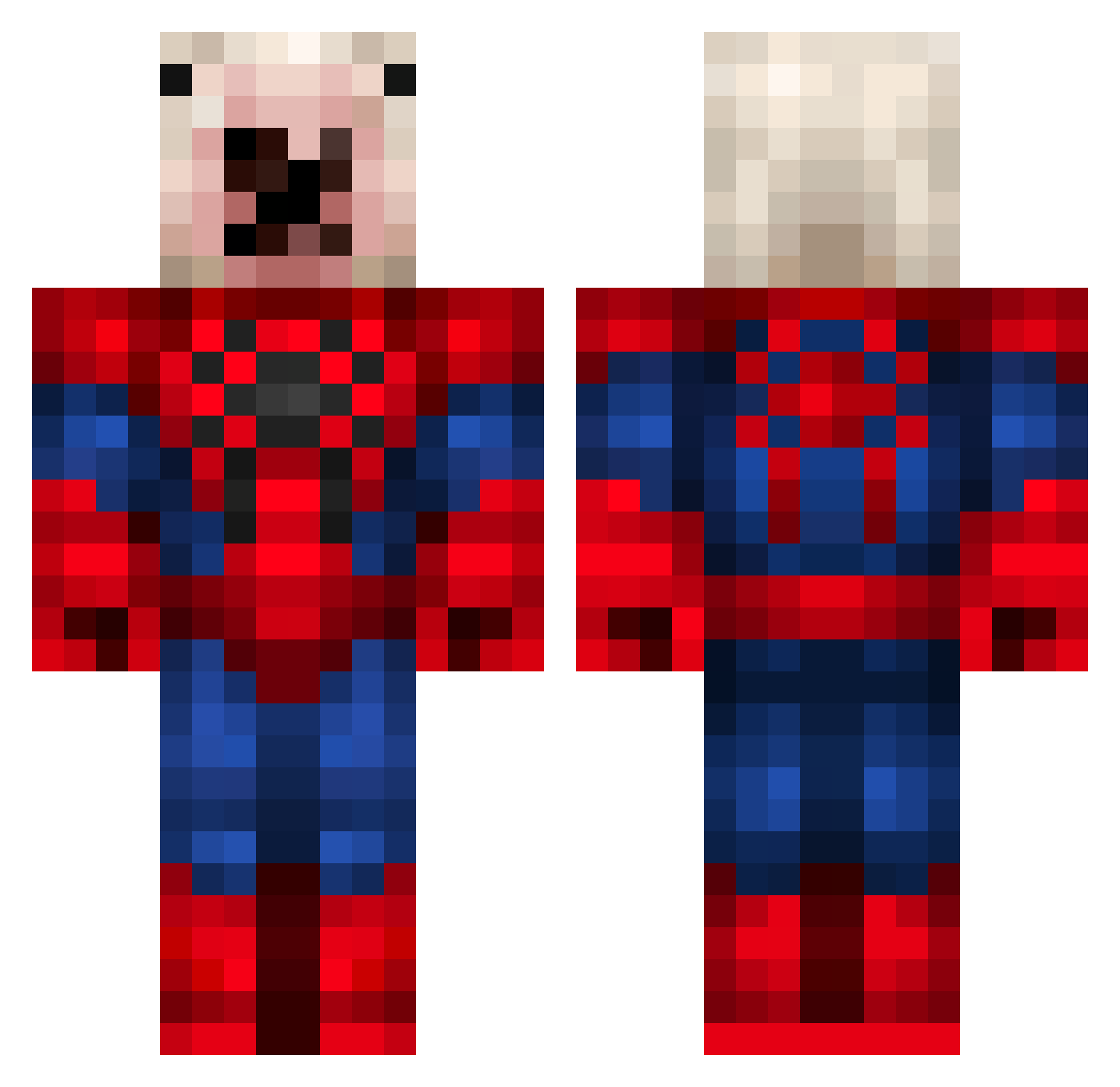 jayan7 Minecraft skin, front and back view