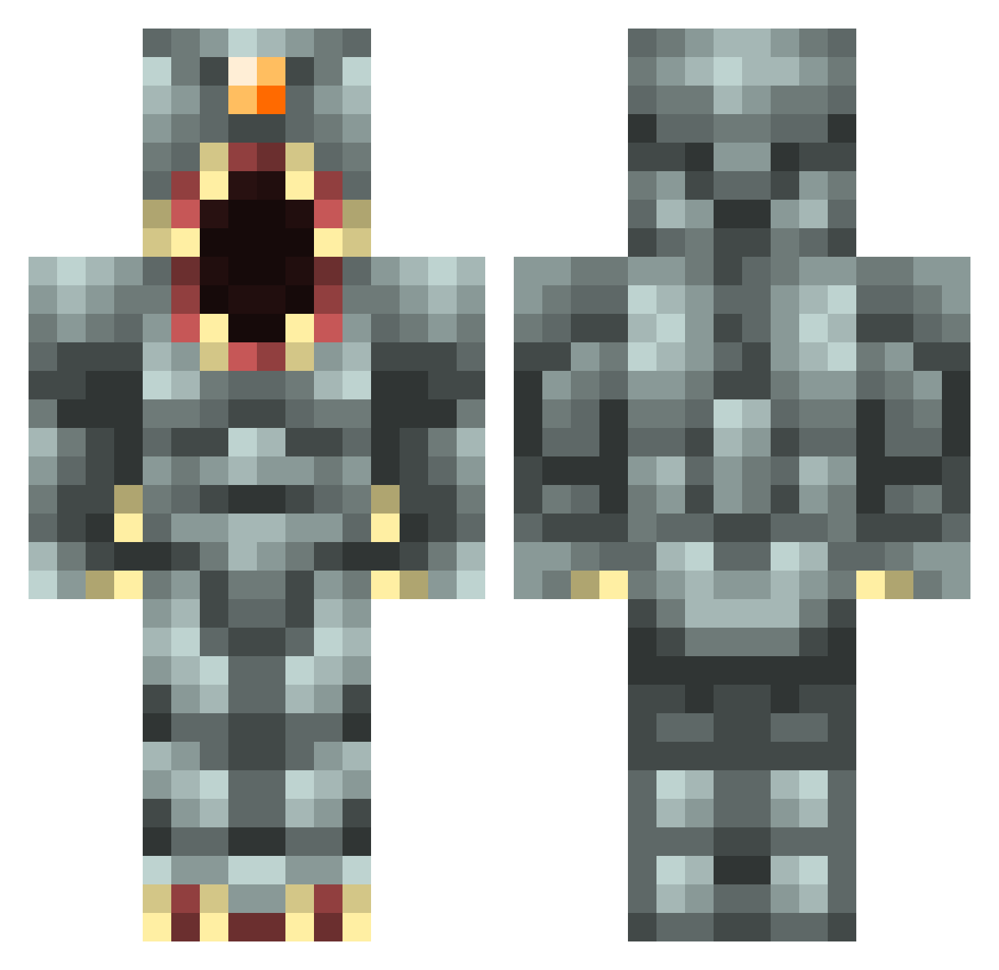 qualityroastbeef Minecraft skin, front and back view
