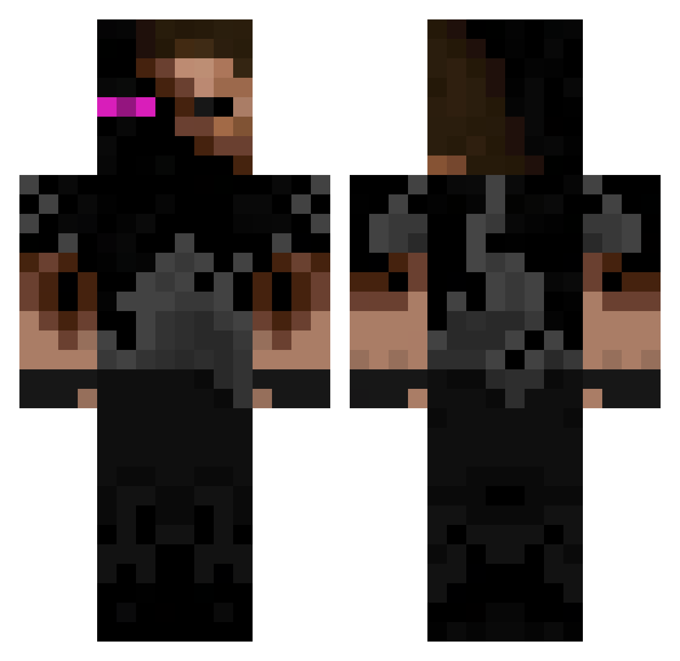 xKreskufonx Minecraft skin, front and back view