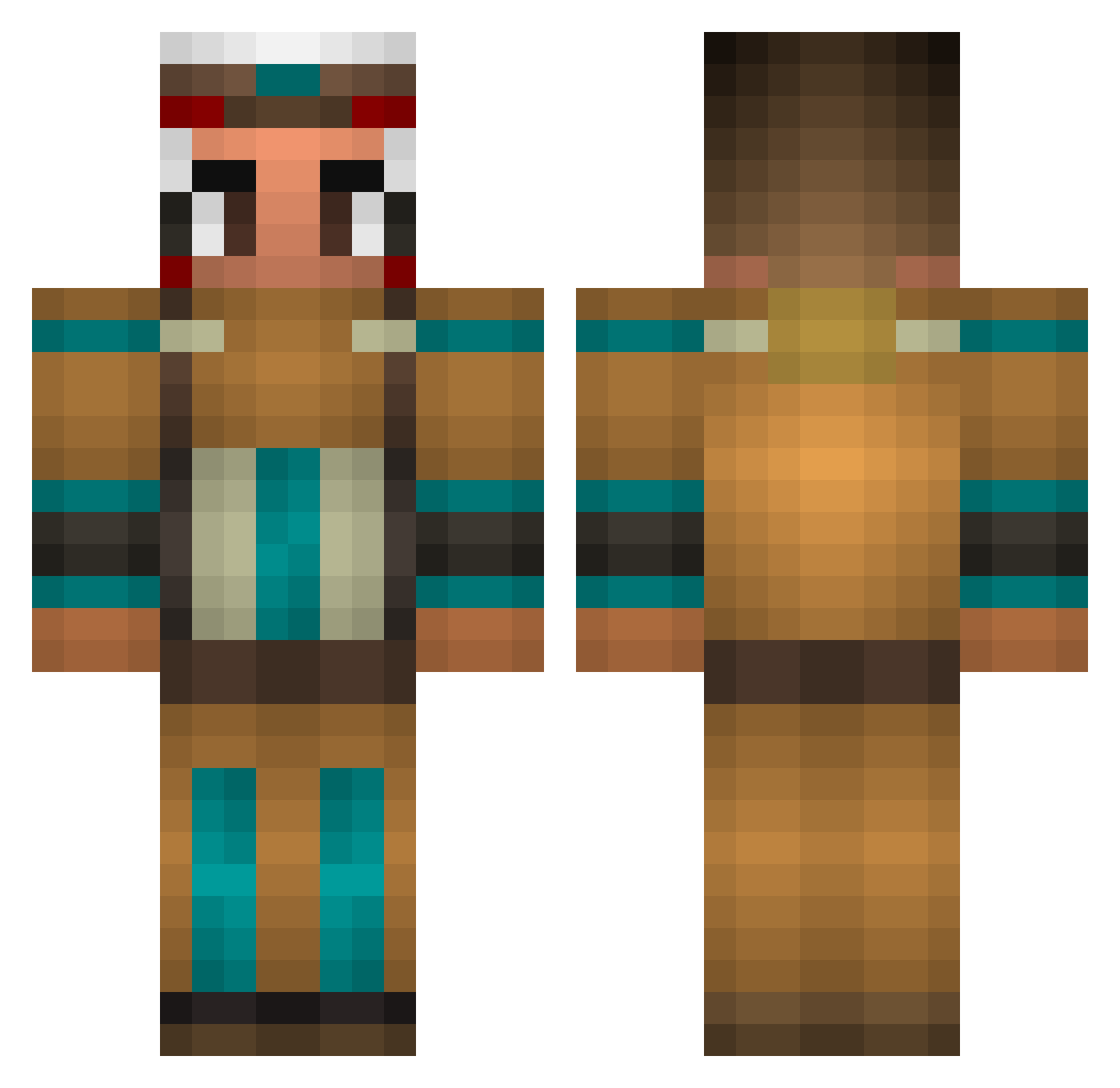 ellylover14 Minecraft skin, front and back view
