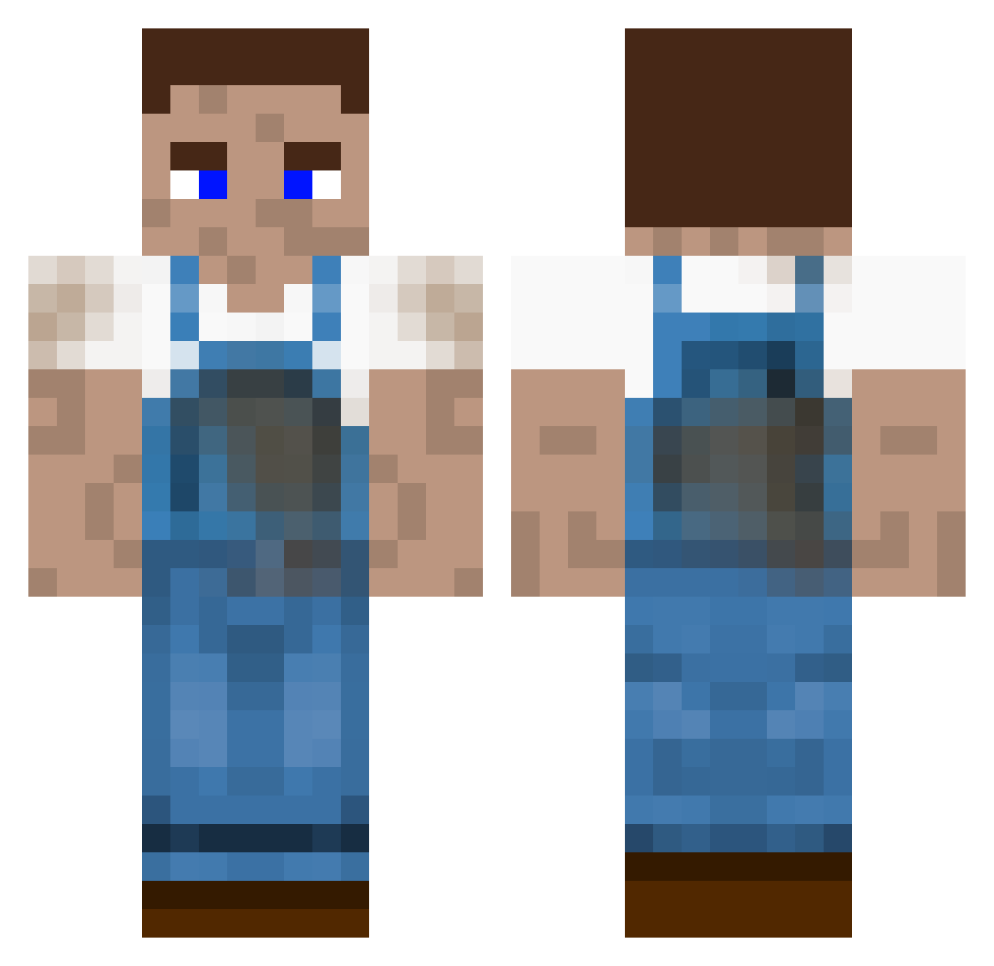 Carolinabiscuit Minecraft skin, front and back view