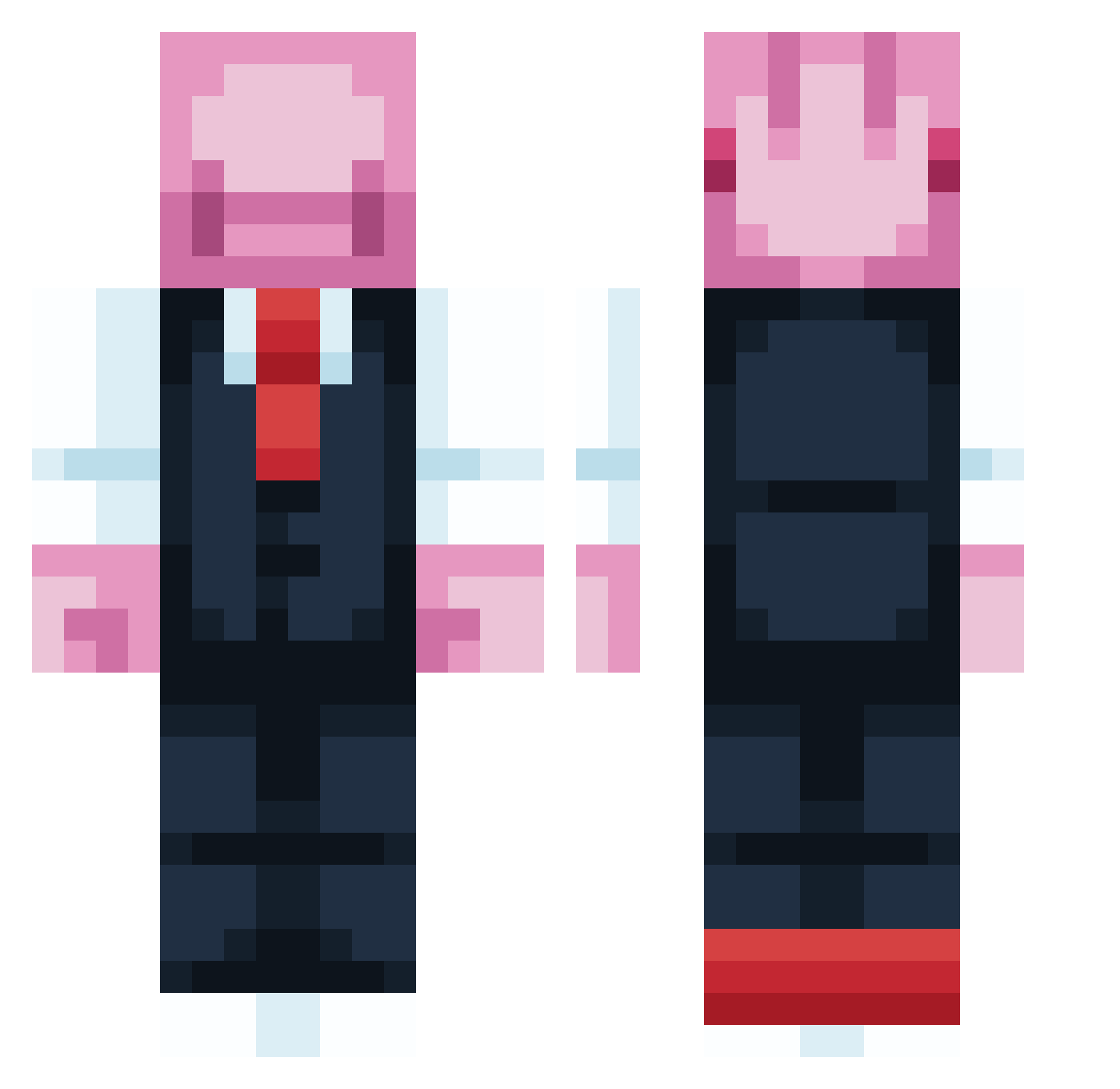 Nalakuvawa Minecraft skin, front and back view